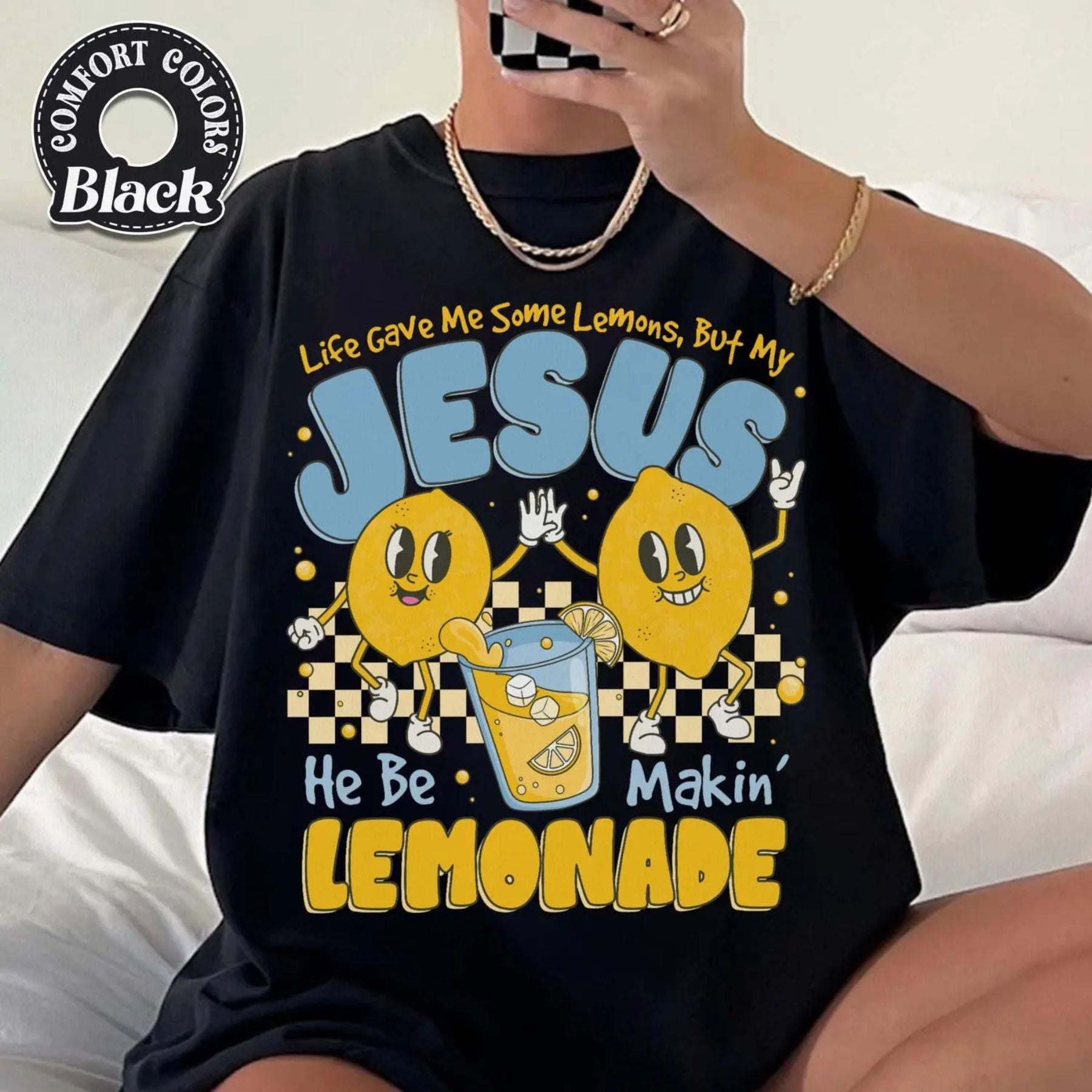 'He Be Makin Lemonade' Shirt – Life Gave Me Some Lemons Tee, Christian Humor T-shirt, Funny Faith Shirt, Gift for Christians