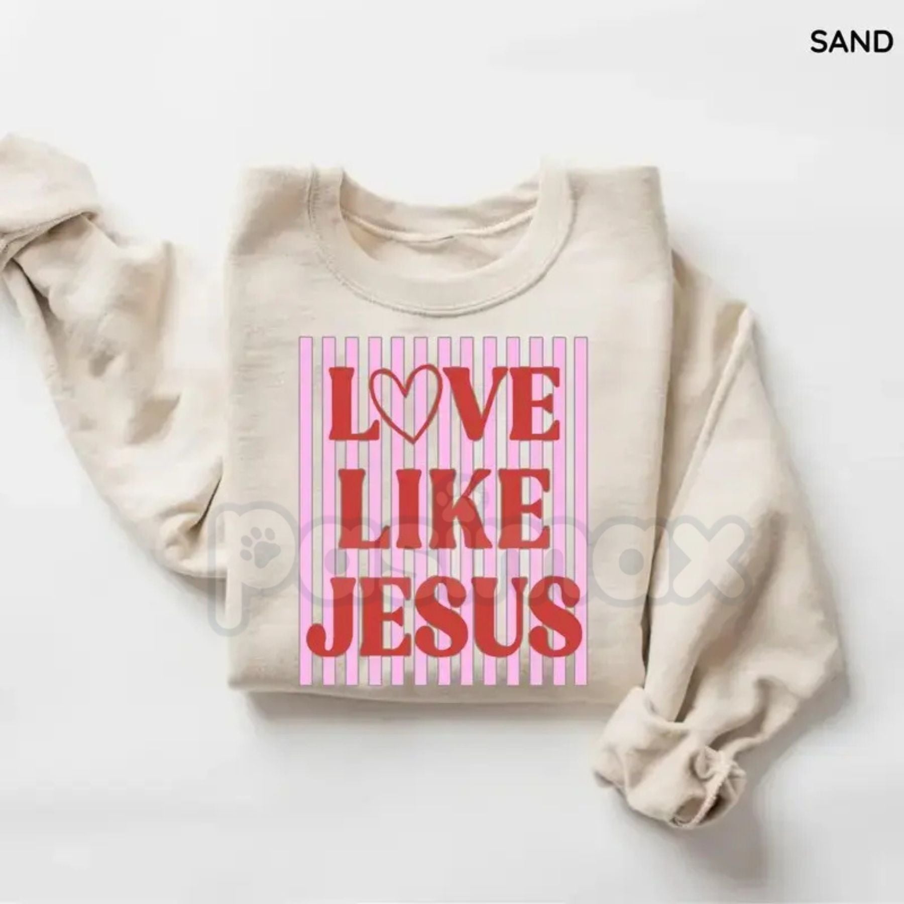 Love Like Jesus Sweatshirt | Trendy Preppy Pink & Red Valentine Shirt | Christian Valentine's Day Crewneck | Jesus Love Graphic Jumper | Retro Faith-Based Pullover | Aesthetic Gospel Heart Shirt