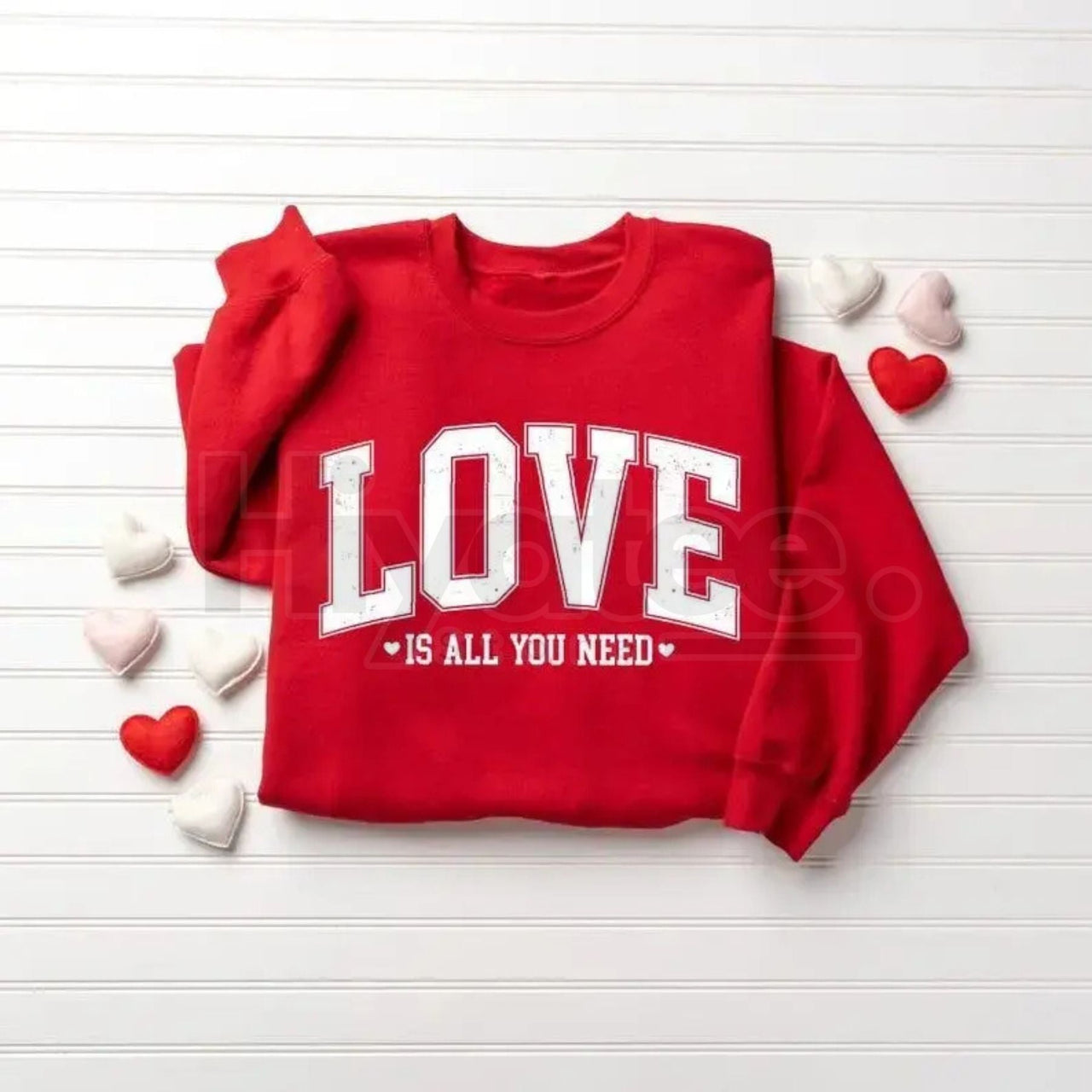 Love All You Need Sweatshirt: Cute Women's Valentine's Day Heart Crewneck