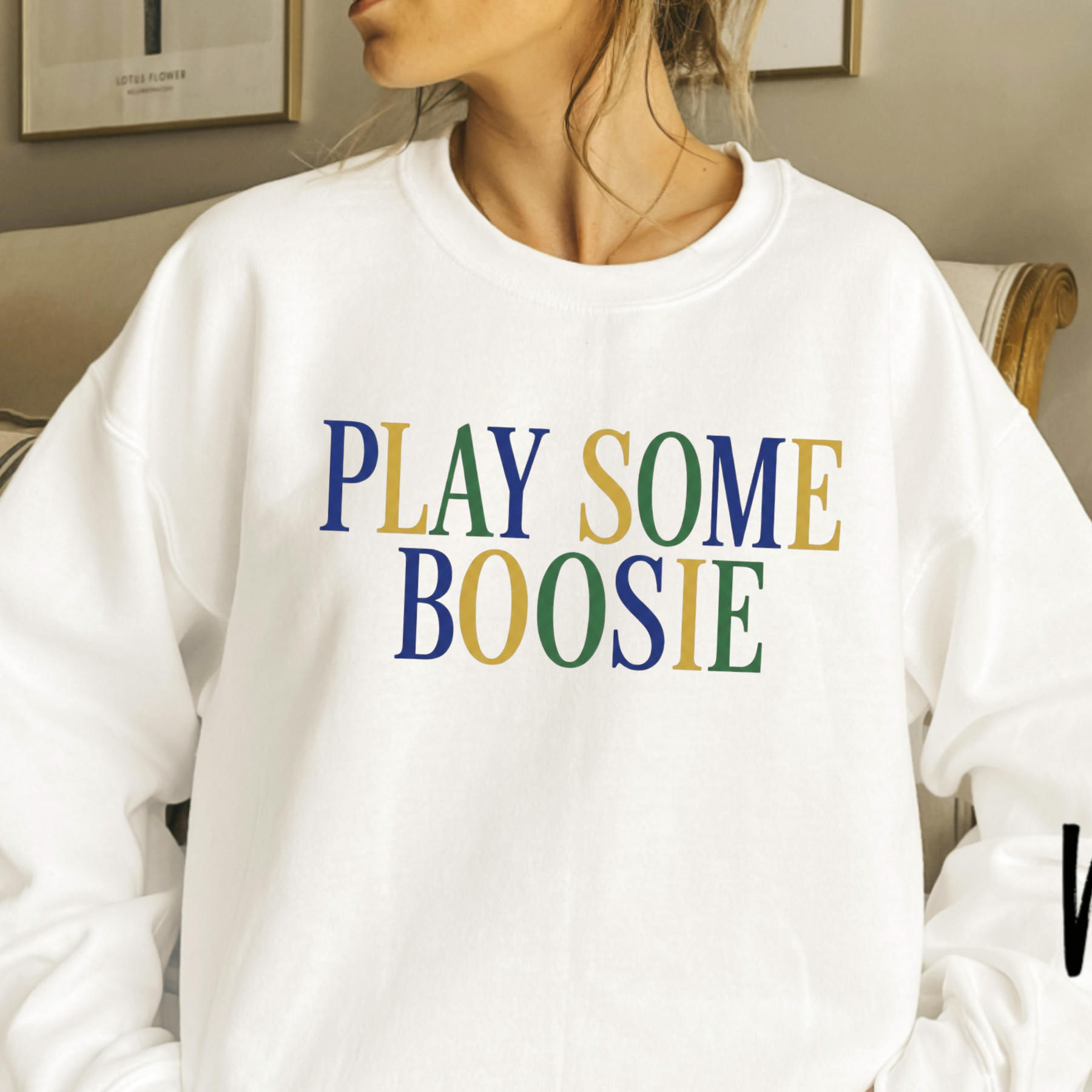 Play Some Boosie Sweatshirt: Funny Southern Culture Music Crewneck