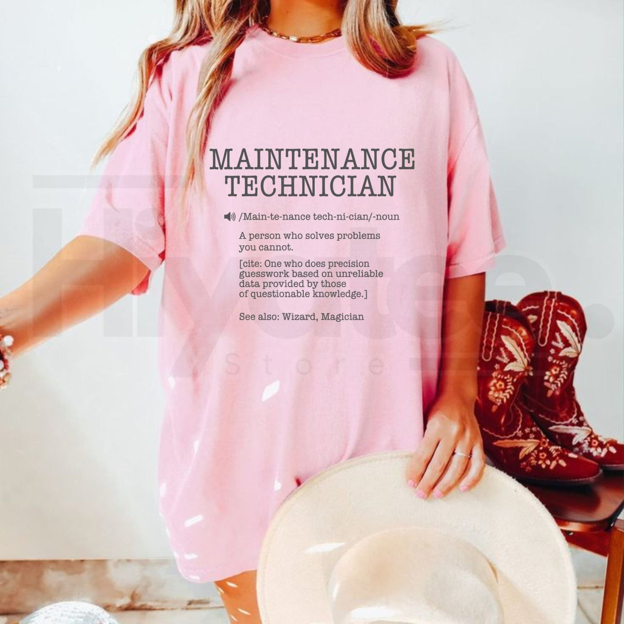Funny Maintenance Technician Definition T-Shirt – Mechanic & Trades Humor Tee