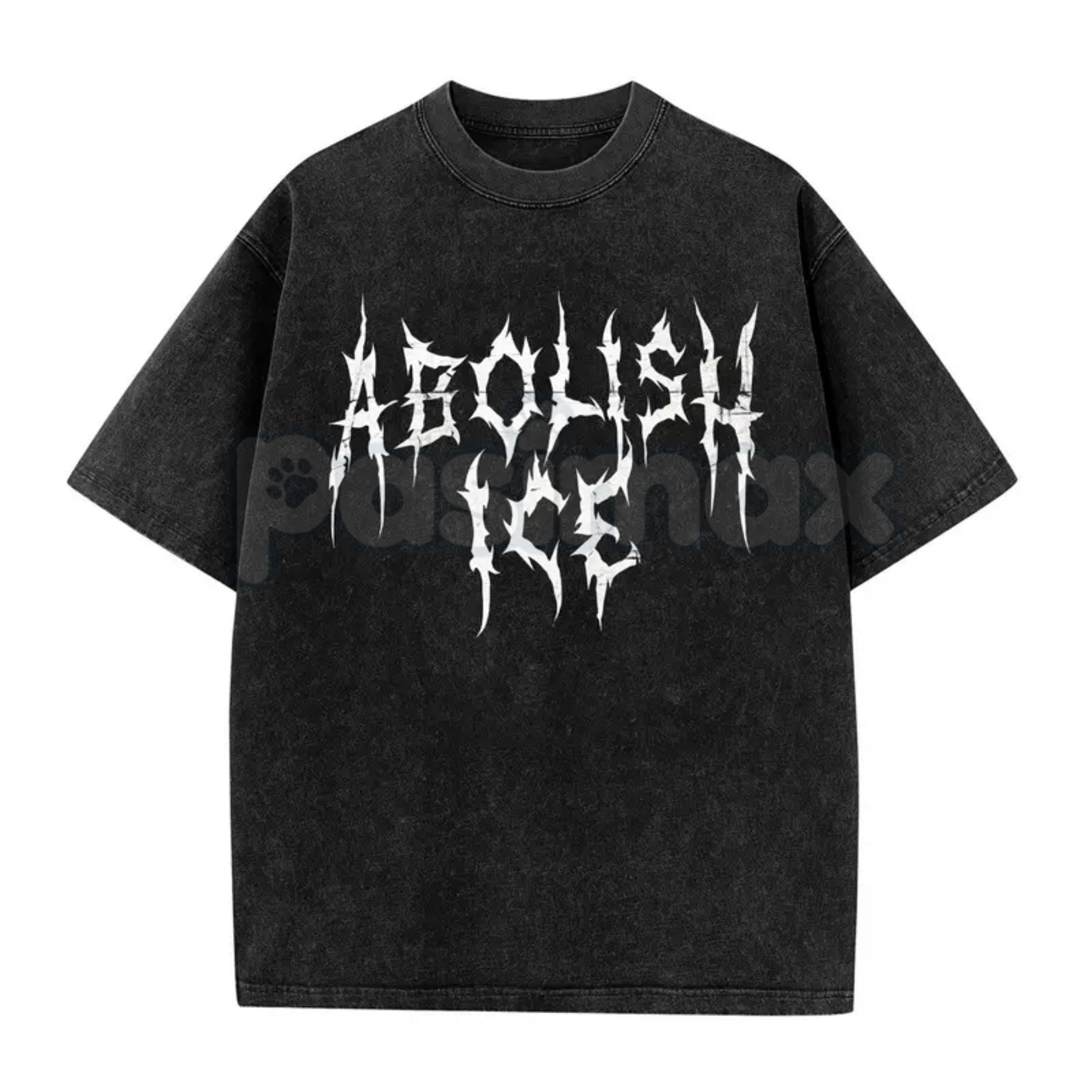 The Resistance Tour: ABOLISH ICE Heavy Metal Tee – Vintage Washed Distressed Streetwear, Radical Activist Graphic Top