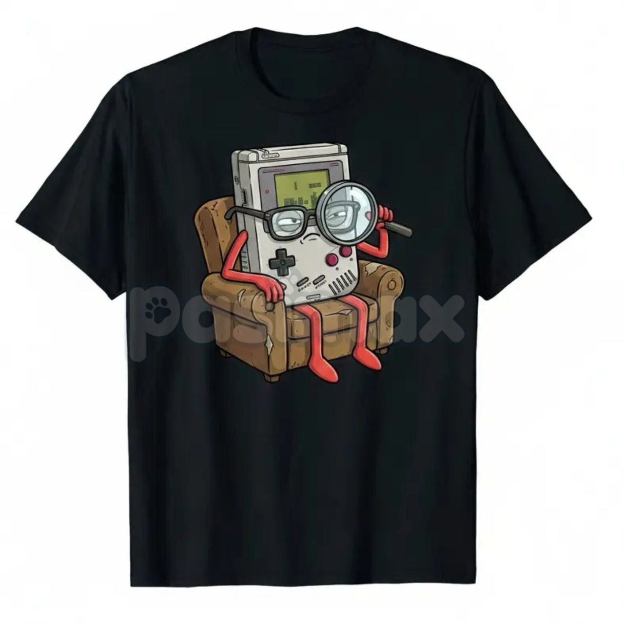 Cool Old Game Boy Detective Shirt - Retro Gaming Console Funny Cotton Graphic Tee, 8-Bit Detective Humor Apparel, Nostalgic Gaming Gift