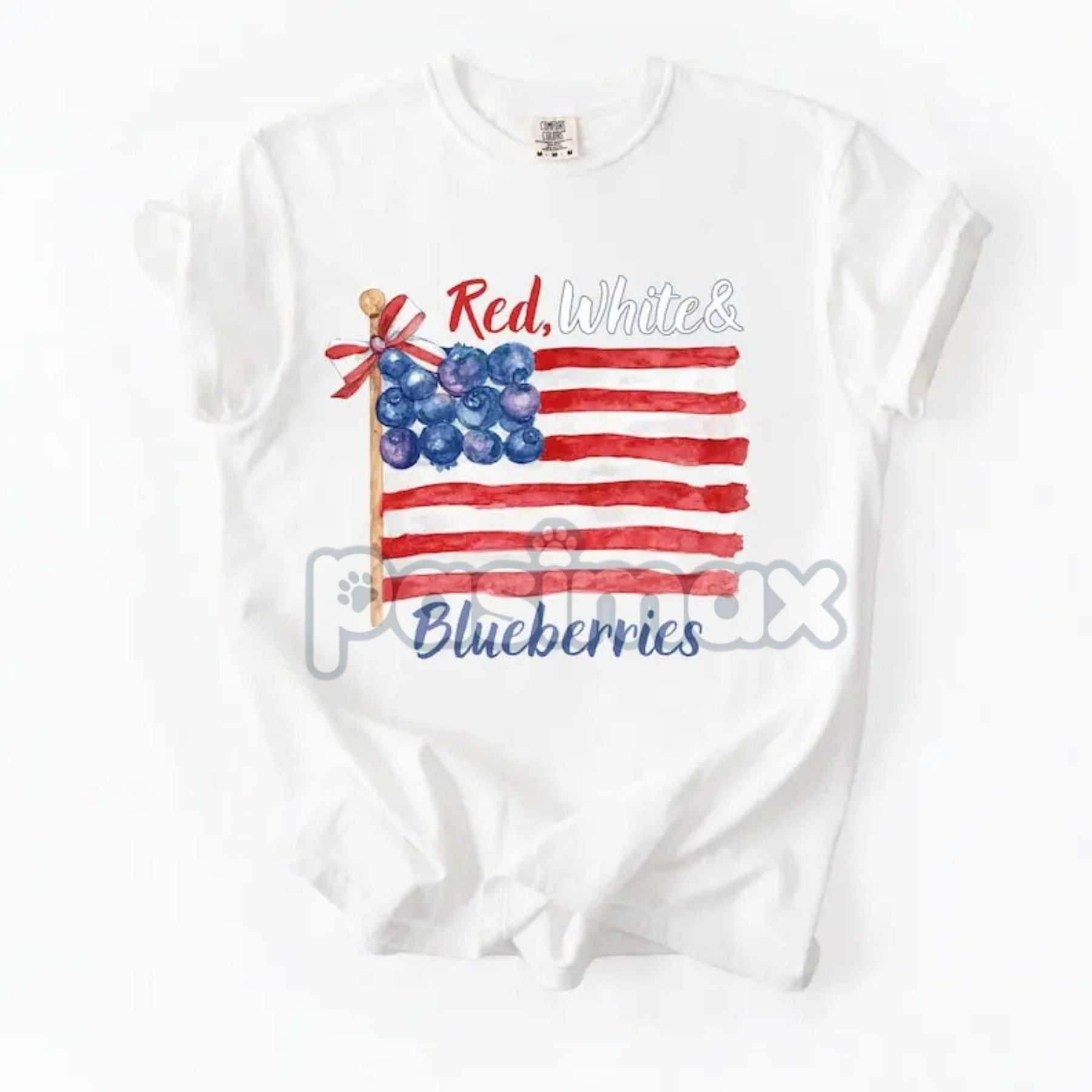 'Red, White and Blueberries' Comfort Colors T-Shirt – The Inflation Budget Tee, He Inspired Economic Statement, USA Flag Satire