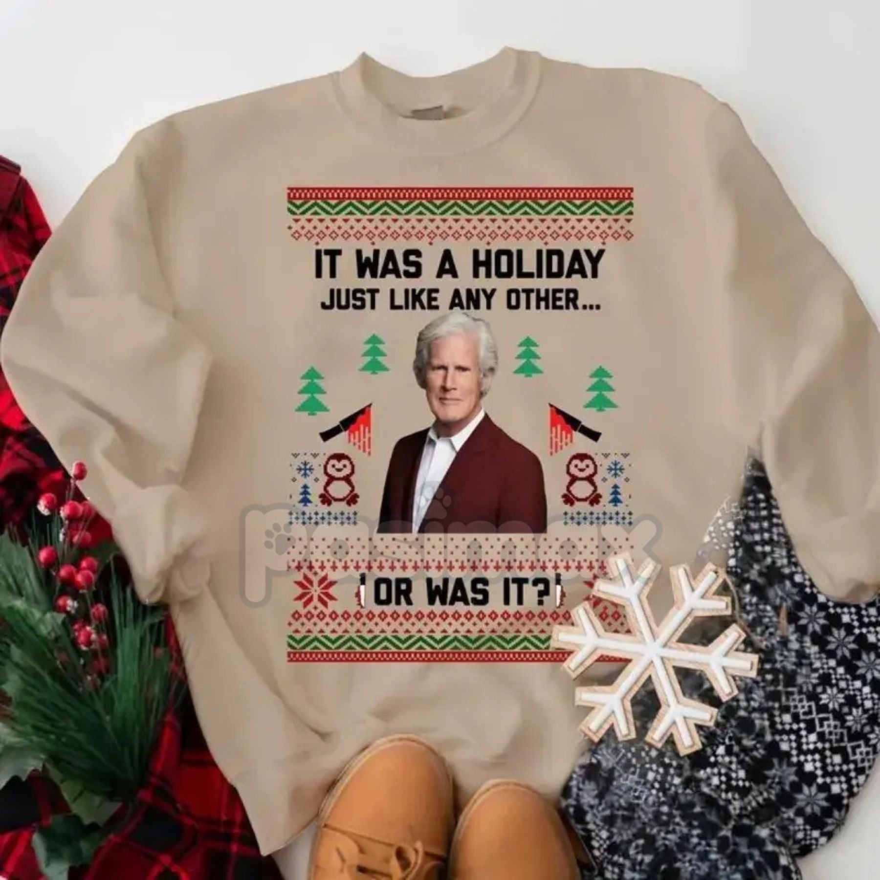 True Crime Ugly Christmas Sweatshirt – Funny Holiday Murderino Crewneck