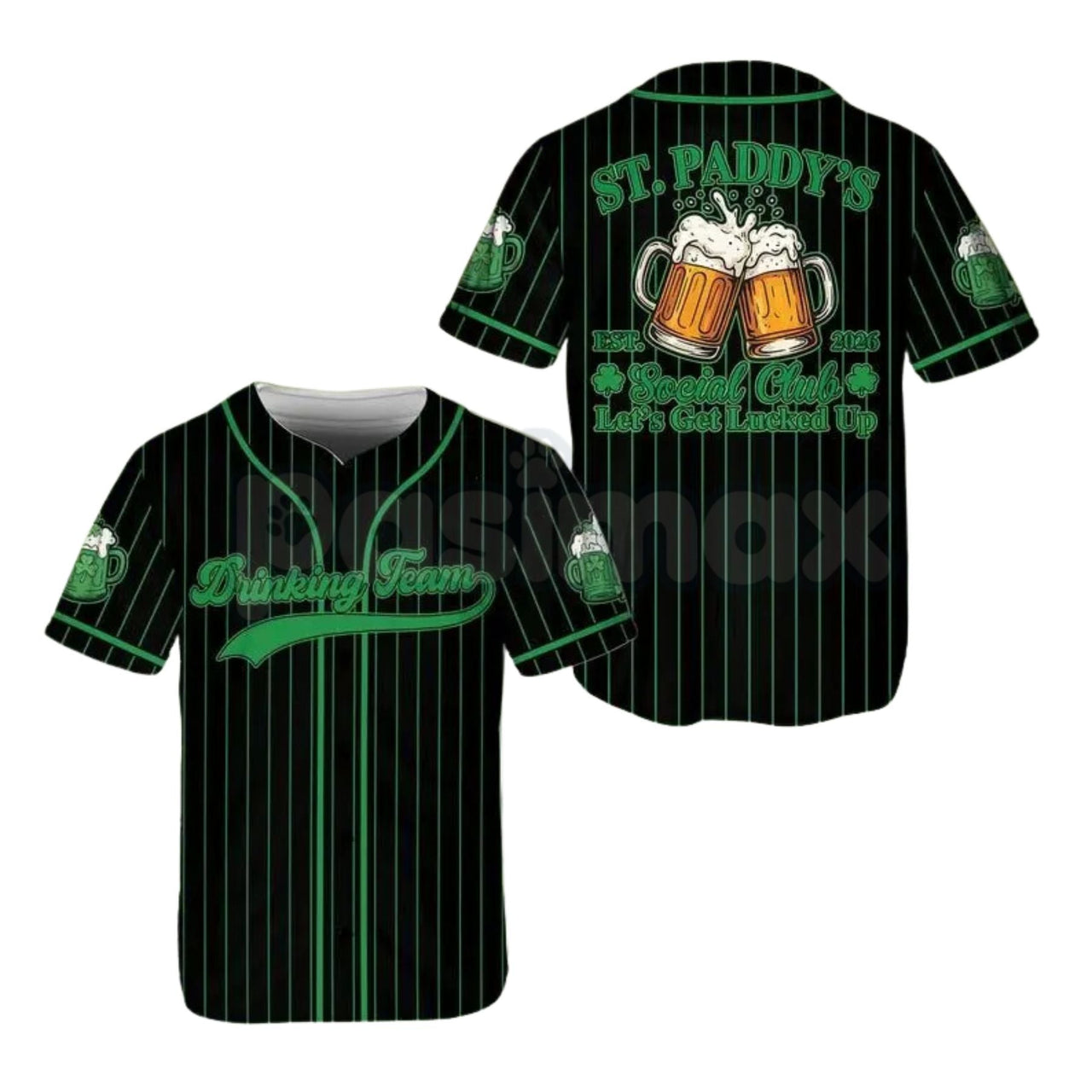 St Paddy’s Day Irish Beer Social Club Baseball Jersey – Lucky Shamrock Drinking Team Shirt