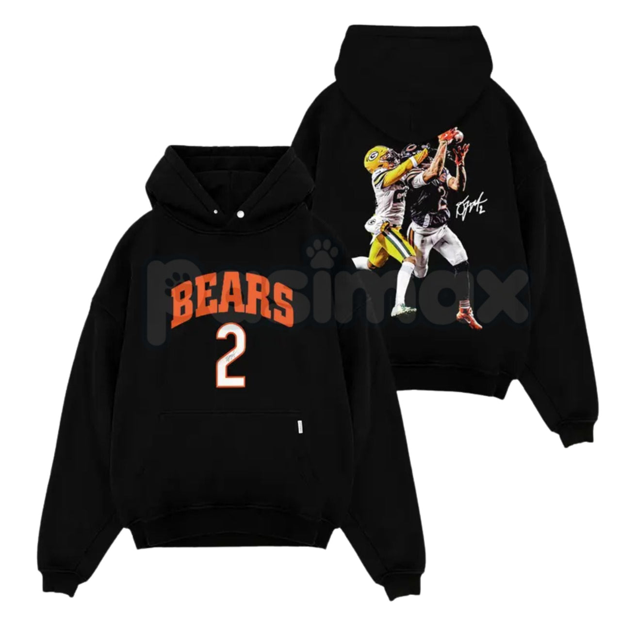Da Bears Fit – DJ Moore 2 'Catch' Game Day Cotton Hoodie, Soft & Comfortable Sweatshirt and T-Shirt