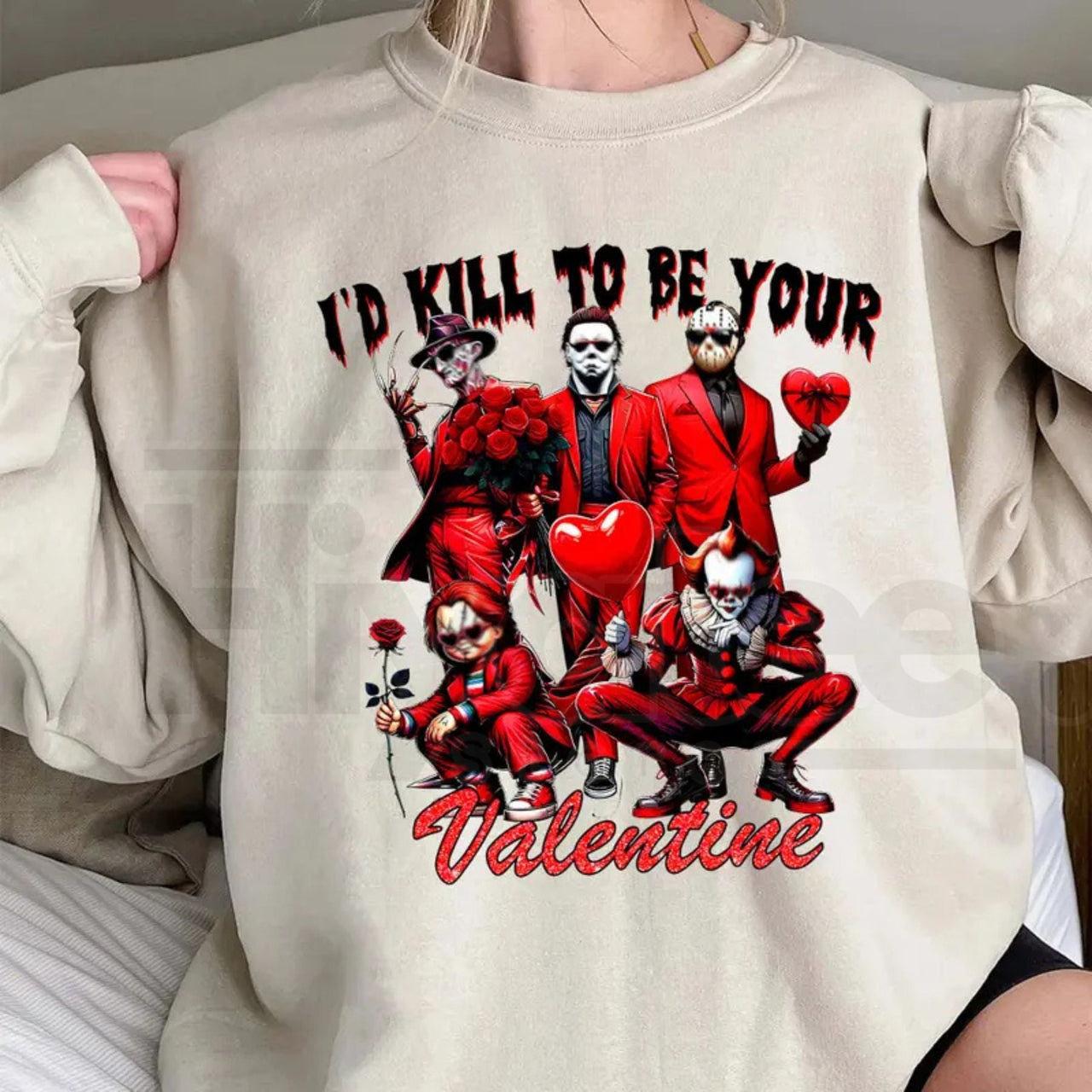 Galentine's Gang Sweatshirt: Retro Valentine’s Day Movies Graphic Tee