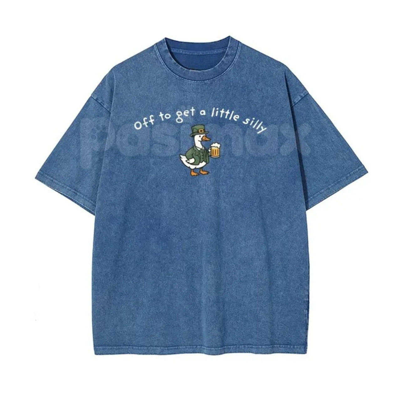 Off To Get A Little Silly Vintage Washed T-Shirt – St. Patrick’s Day Shamrock Graphic Tee