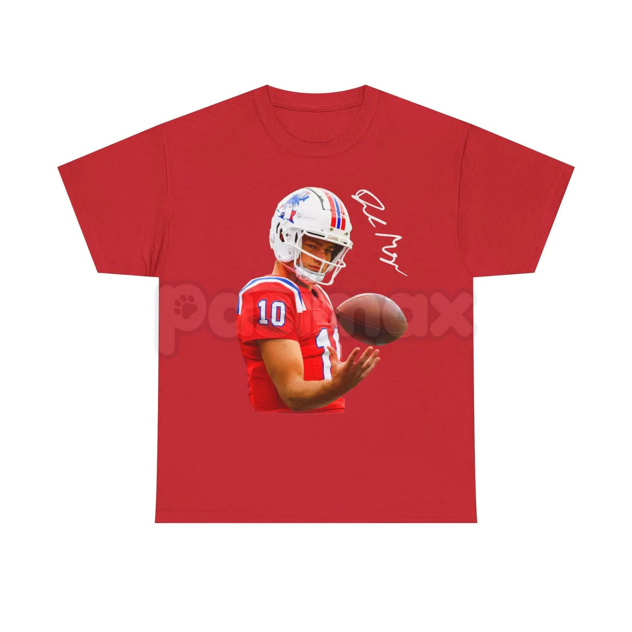 Drake Maye Quarterback T-Shirt - New England Patriots Fan Apparel, NFL Rookie QB Graphic Tee, Unisex Football Gift