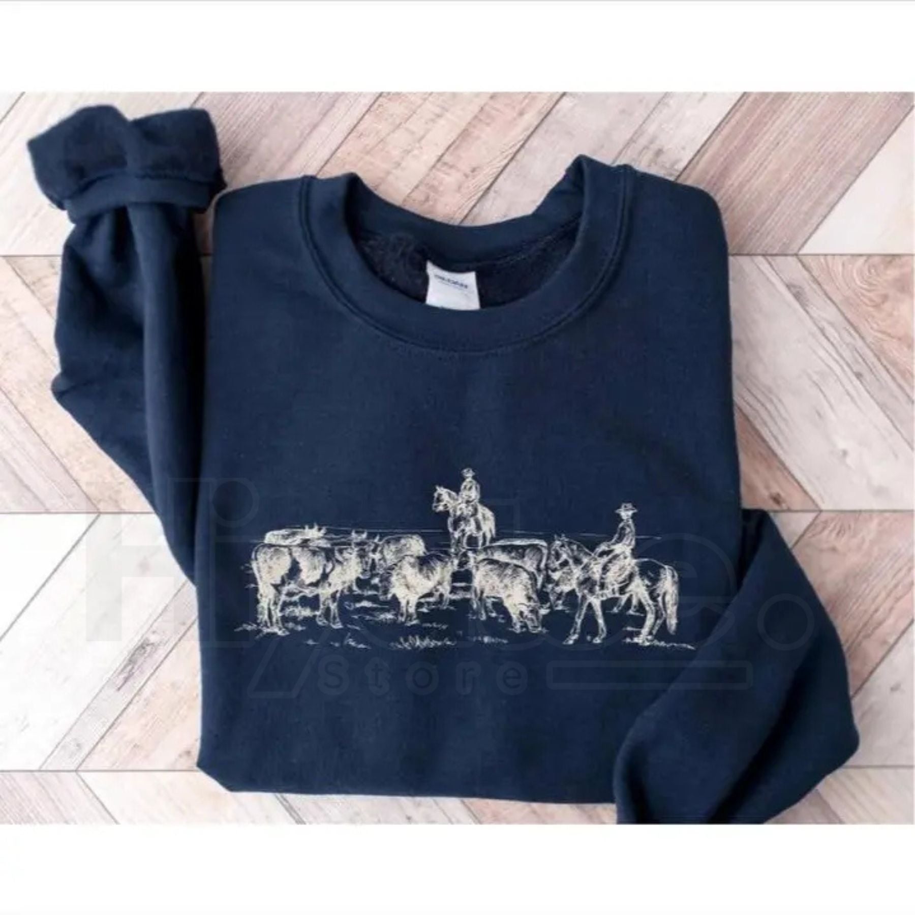 Cowboy Rodeo Sweatshirt: Vintage Horse Western Graphic for Men and Women