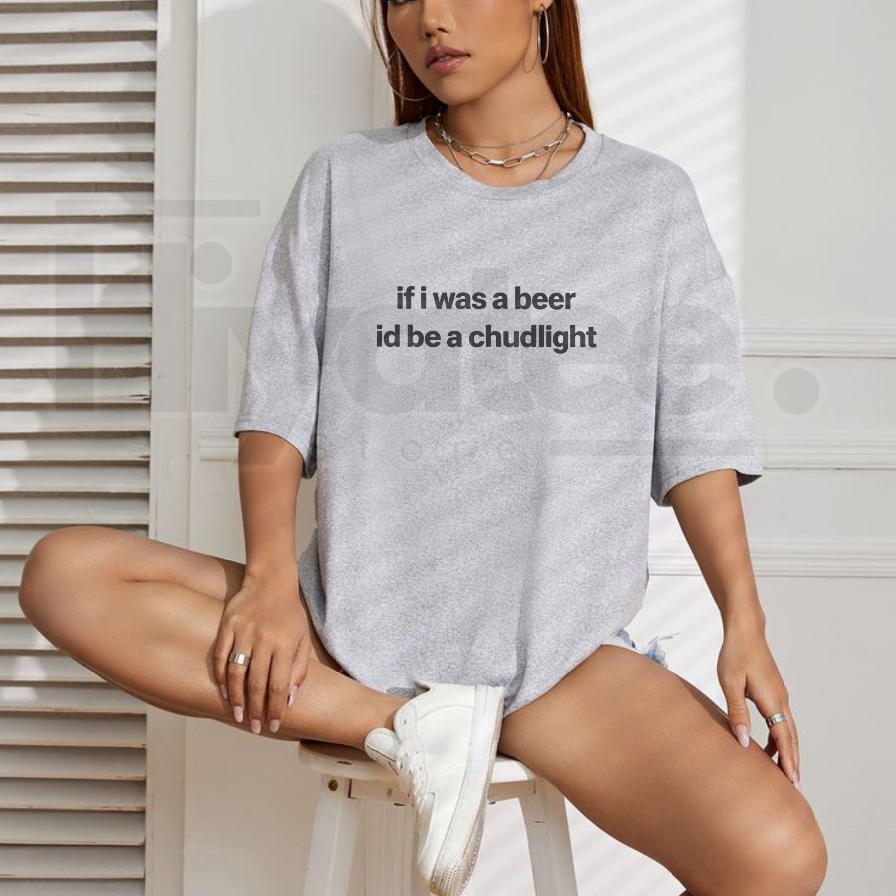“If I Was a Beer I’d Be a Chudlight” Funny Drinking T-Shirt – Humor Quote Graphic Tee, Unisex Cotton Shirt