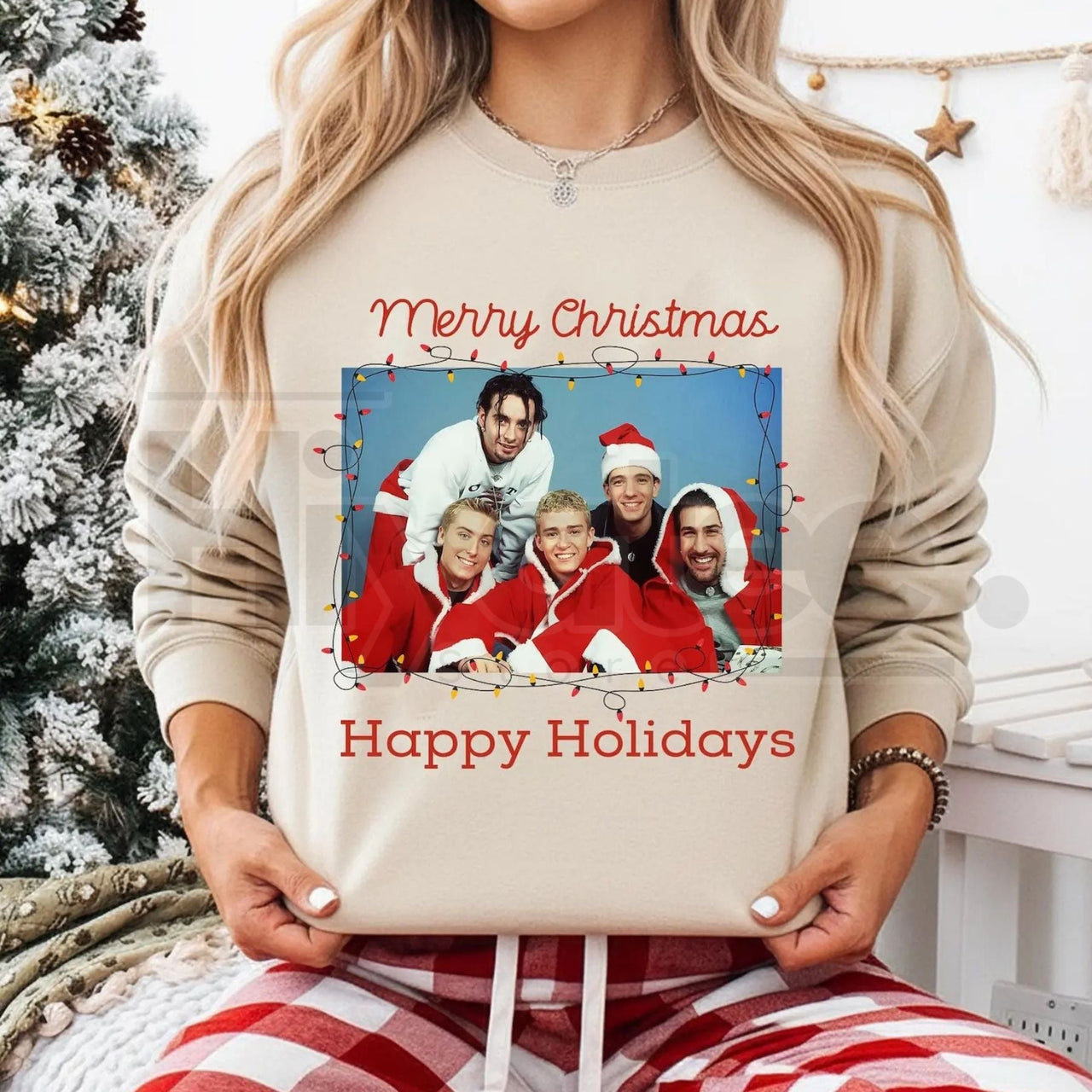 Ugly NSYNC Christmas Sweatshirt: Merry Christmas Happy Holidays Retro Shirt
