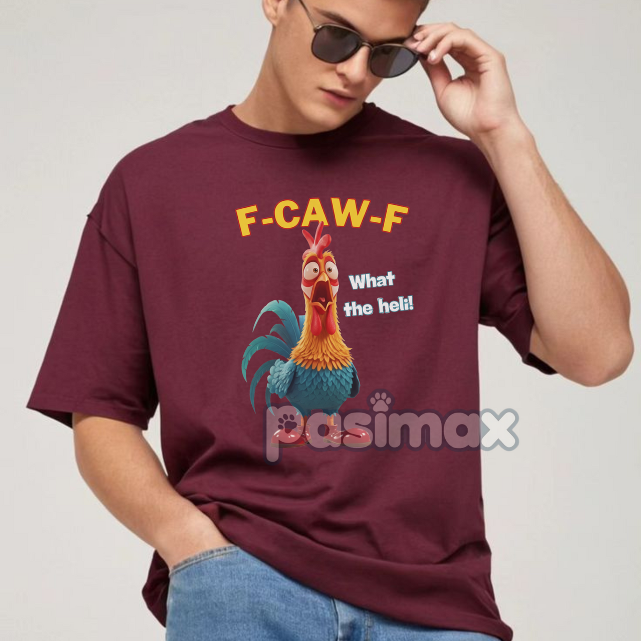 F-CAW-F Funny Chicken T-Shirt - Sarcastic Farm Animal Tee, Humorous Graphic Apparel