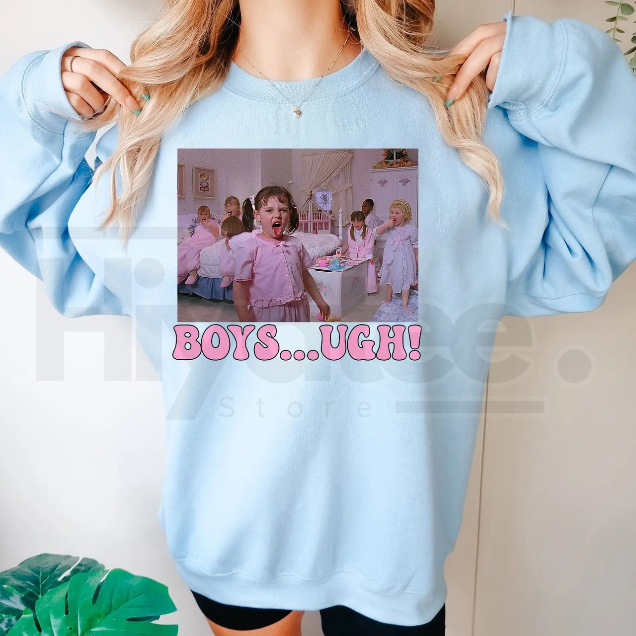 Funny Boys Ugh Valentine's Sweatshirt: Retro Groovy Valentine Day Sweater