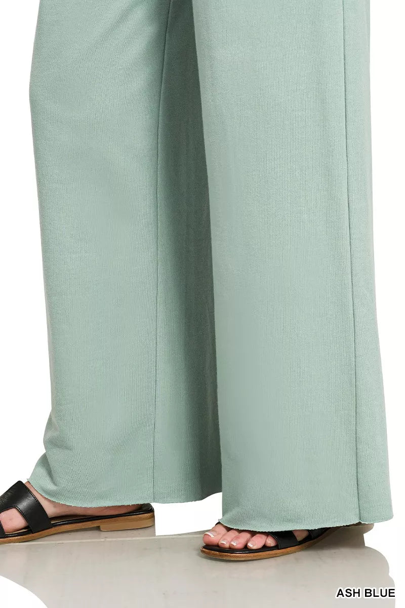 Zenana French Terry Wide Leg Sweatpants