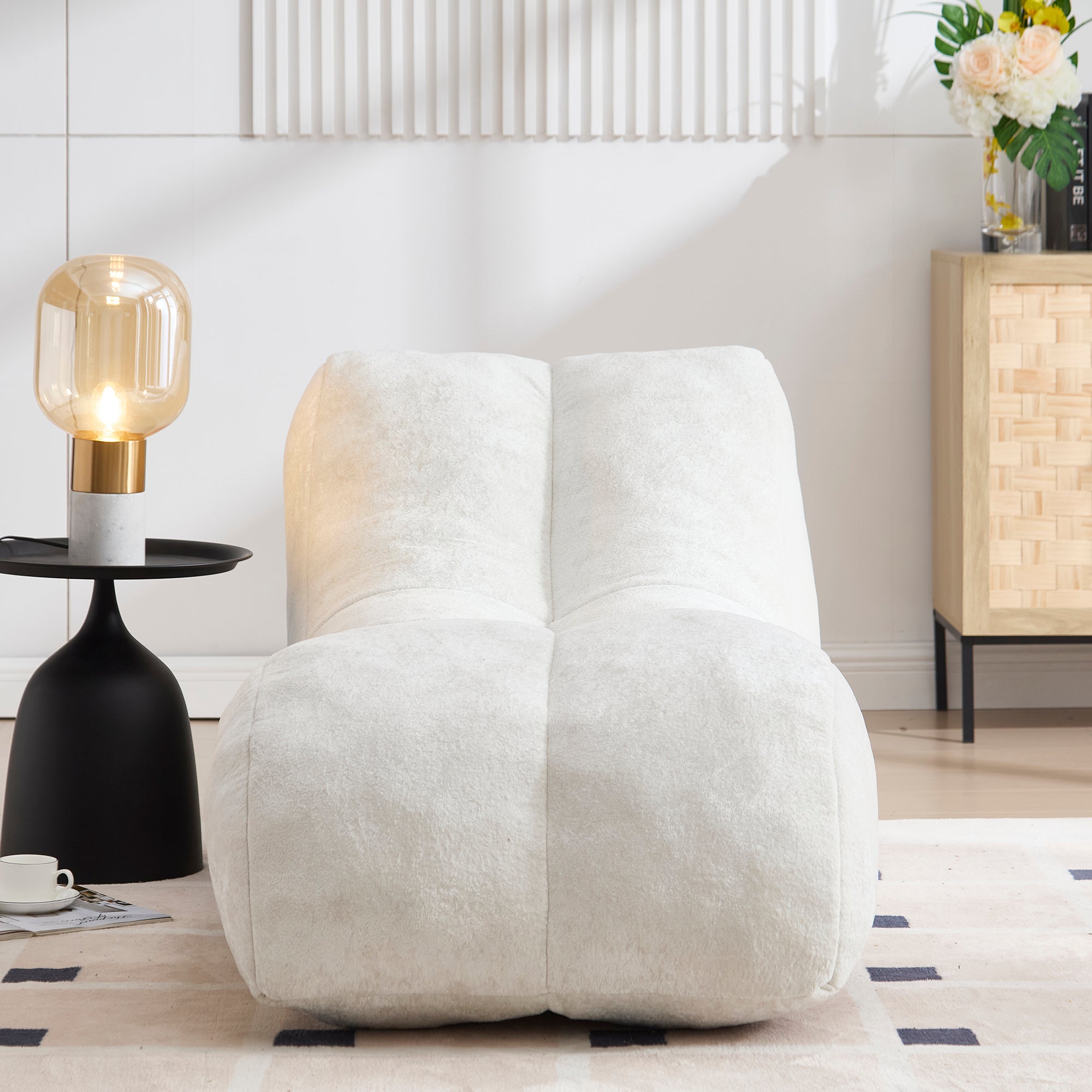 Creative Bean Bag Sofa Chair for Adults with High-Quality Sponge Filling and Polyester Fiber,59x30x23.6 inches