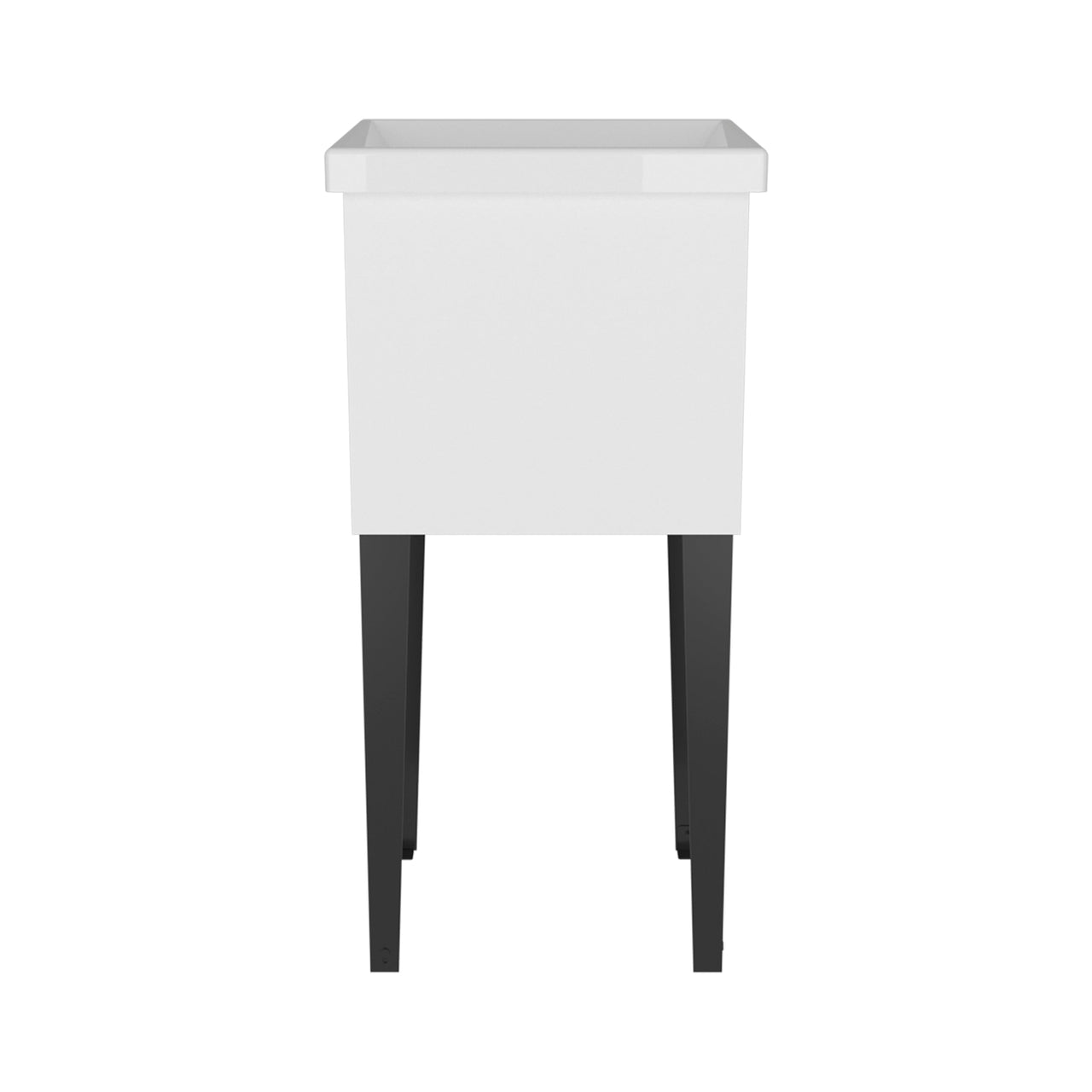 Bari Freestanding and Compact Plastic Laundry Utility Sink with Four Legs, Utility Tub for Laundry Room, Garage or Kitchen