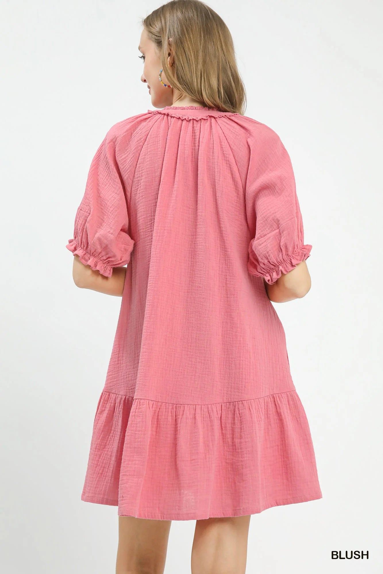 Umgee Cotton Gauze Mini Dress