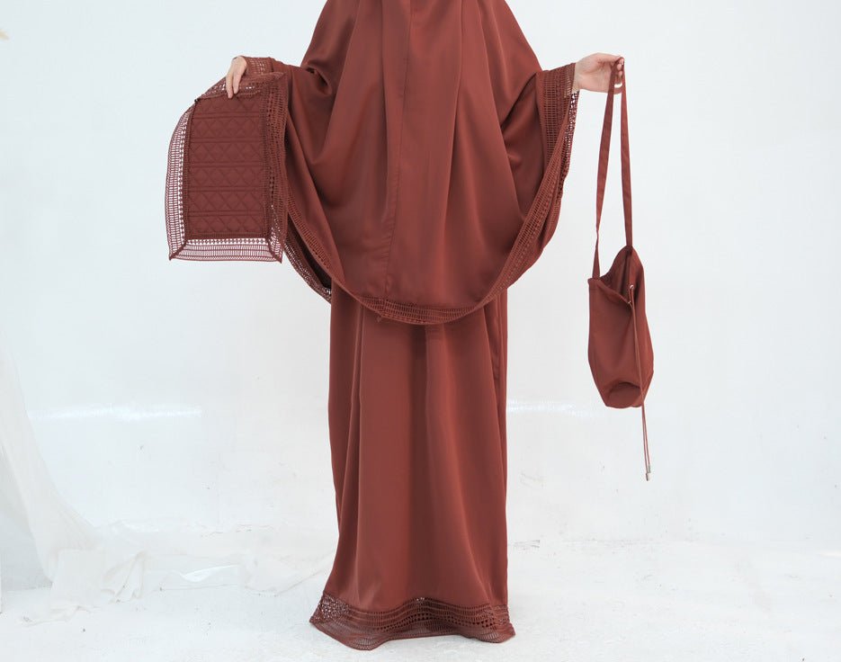 4-Piece Nida Prayer Set with Lace Trim(MK031)