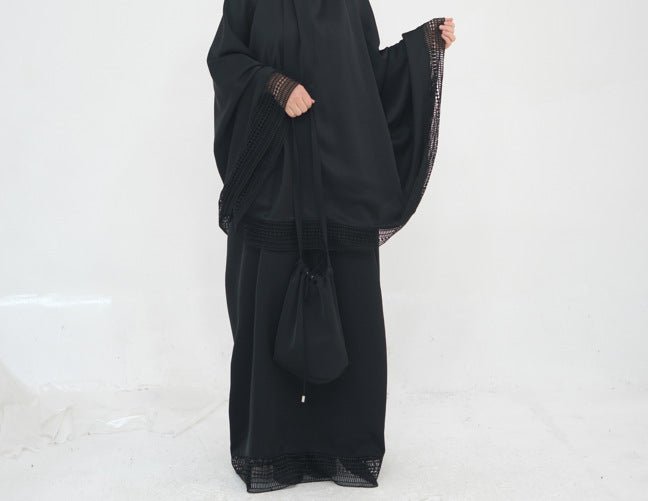 4-Piece Nida Prayer Set with Lace Trim(MK031)