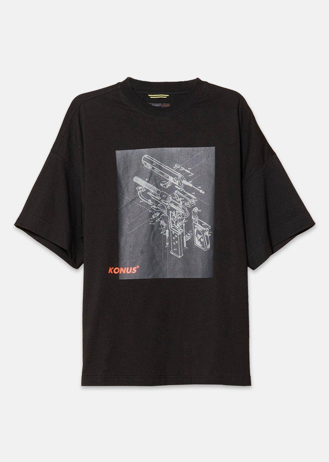 Konus Men's Short Sleeve Graphic Tee in Black