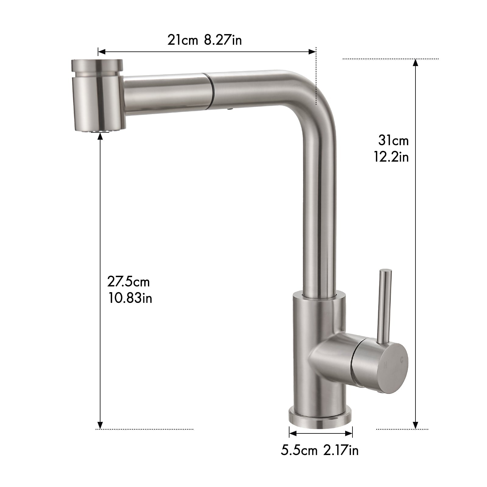 Sink Faucet, Black Kitchen Faucets with Pull out Sprayer, Bathroom Sink Faucets Mini Bar Prep Faucet
