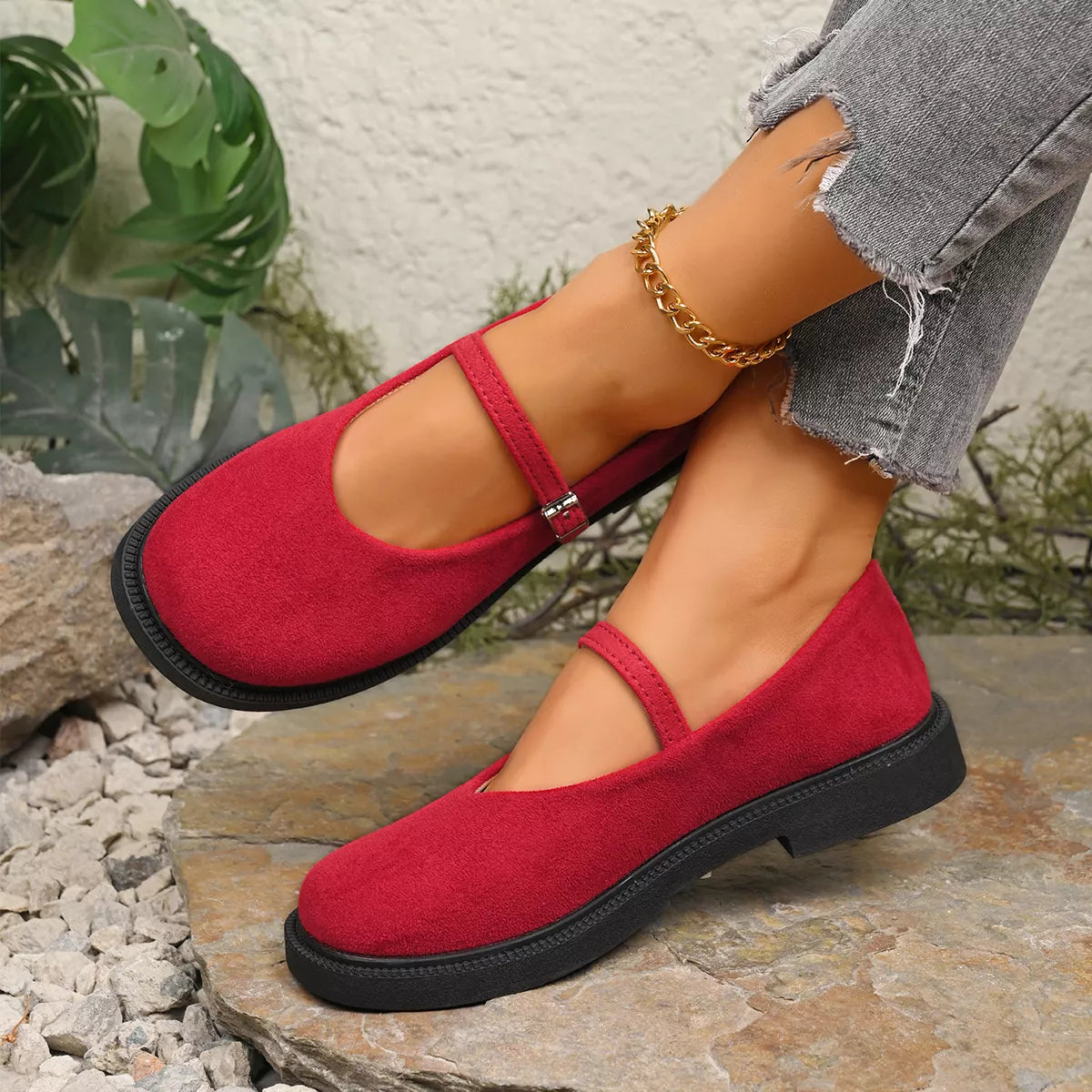 Round Toe Slip-Ons