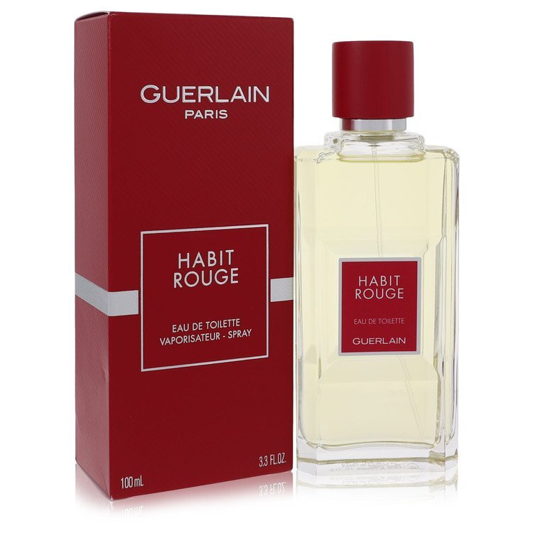 Guerlain Habit Rouge Cologne / EDT Spray 3.4 oz for Men