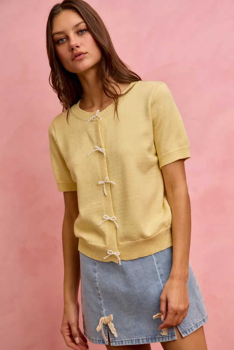 SO ME Lace Ribbon Trim Denim Mini Skirt