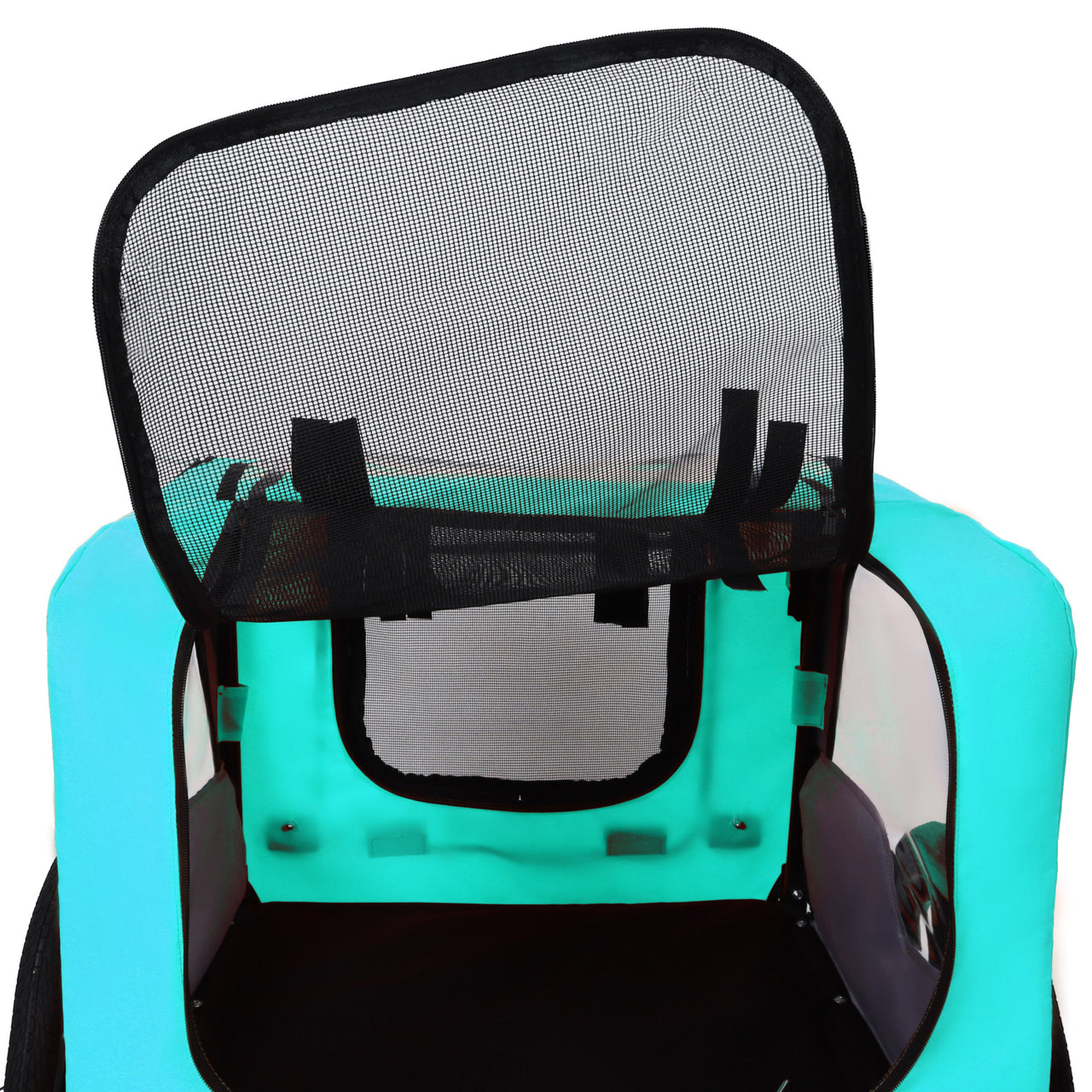 Pet Bike Trailer Dog Cart for Bicycle,Suitable for Small and Medium Pets, Easy Folding Cart Frame, Quick Release Wheel, Non-Slip Floor, Internal Leash