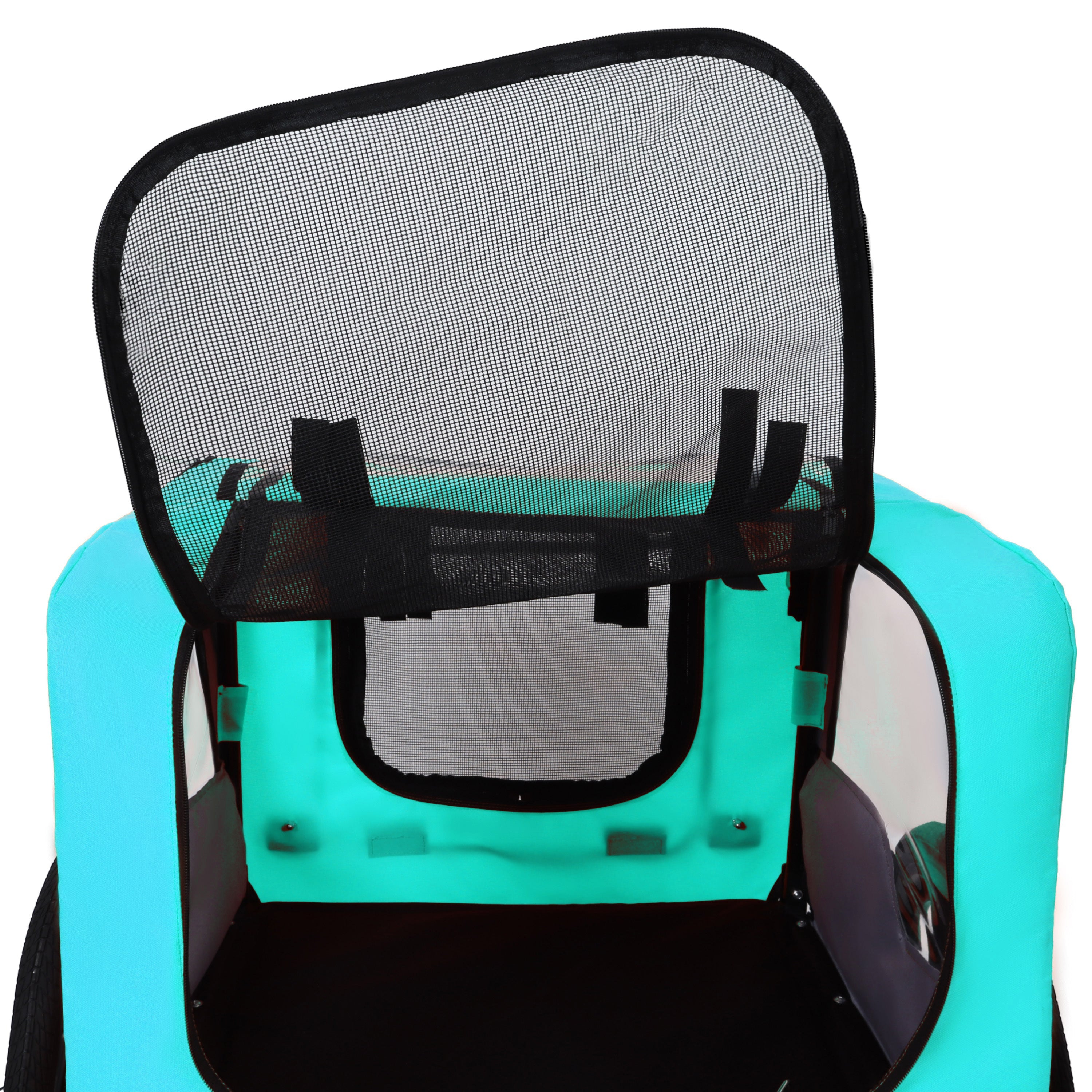 Pet Bike Trailer Dog Cart for Bicycle,Suitable for Small and Medium Pets, Easy Folding Cart Frame, Quick Release Wheel, Non-Slip Floor, Internal Leash