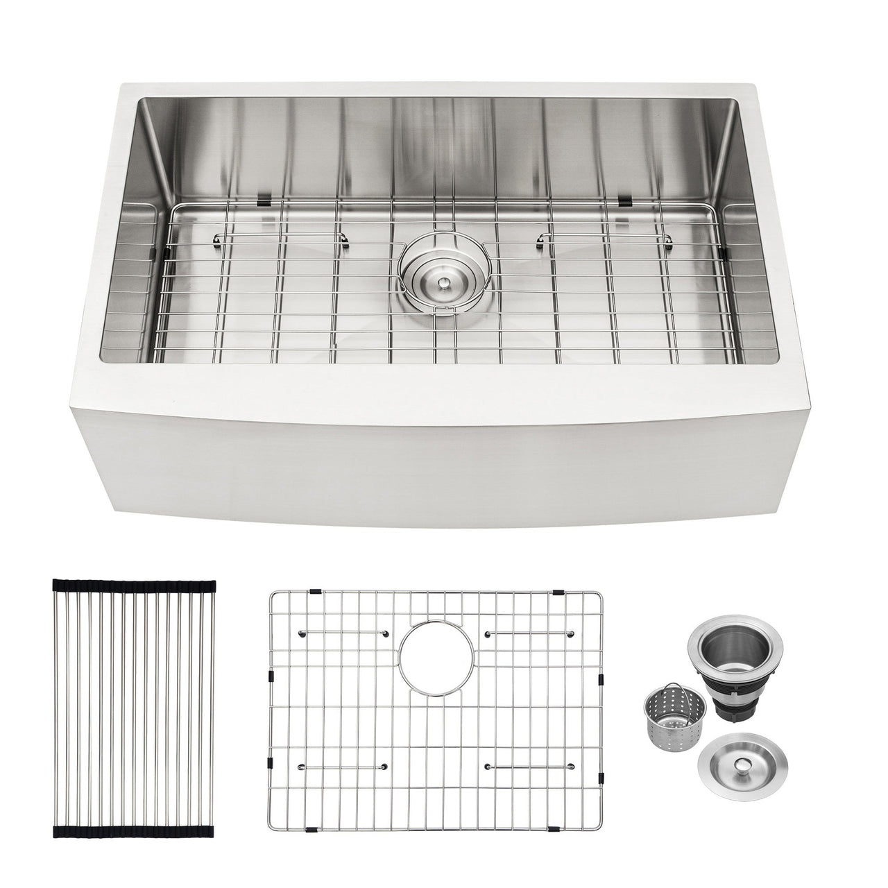 33'x21'x10'Farmhouse Apron Single Bowl Stainless Steel Kitchen Sink