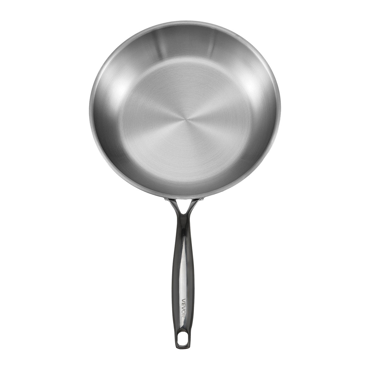 Triply Stainless Steel Frying Pan 3 Pcs Skillet 8 10 12 in for Dishwasher Silver