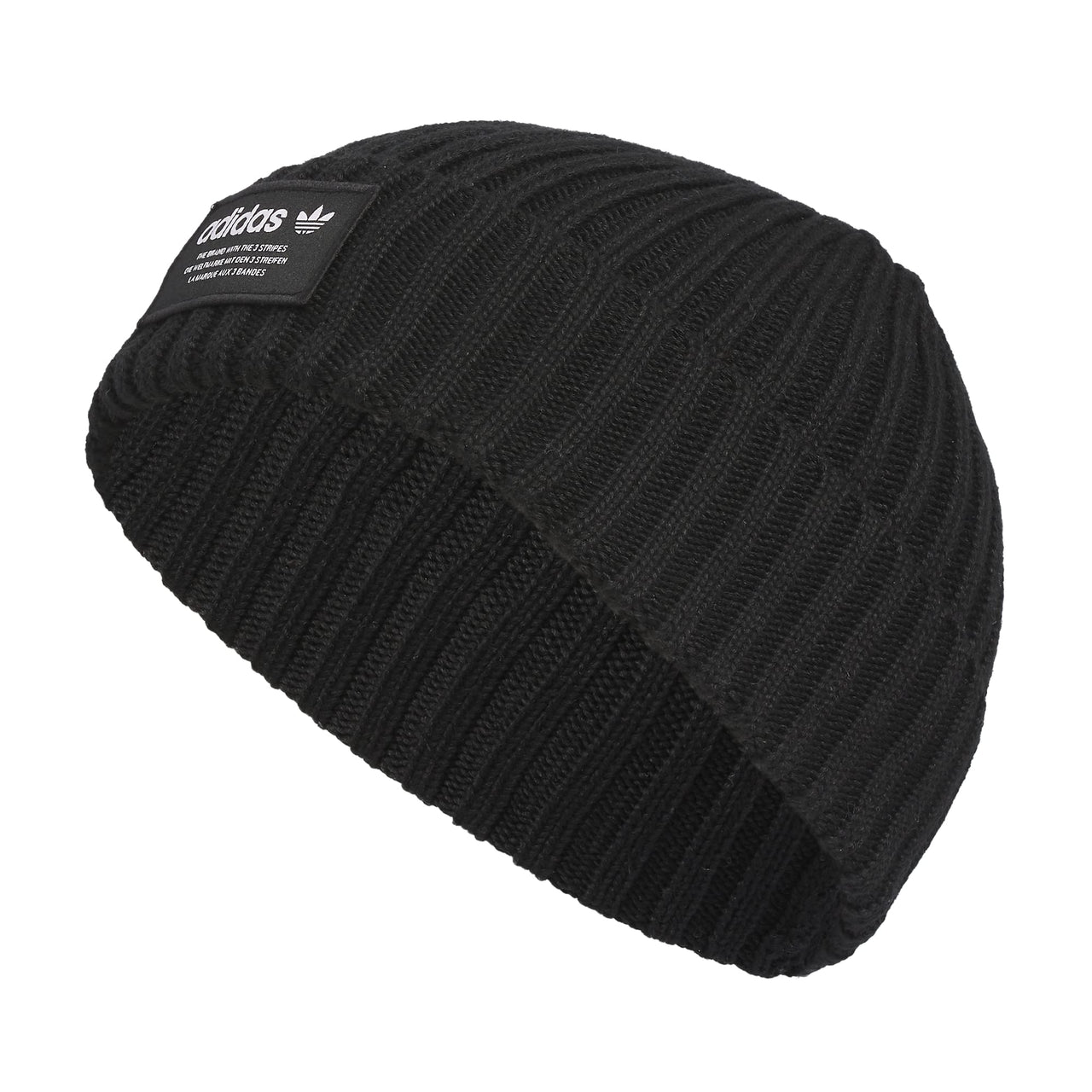 adidas Originals Rib Cuff Fold Beanie Black/White 23 one_Size