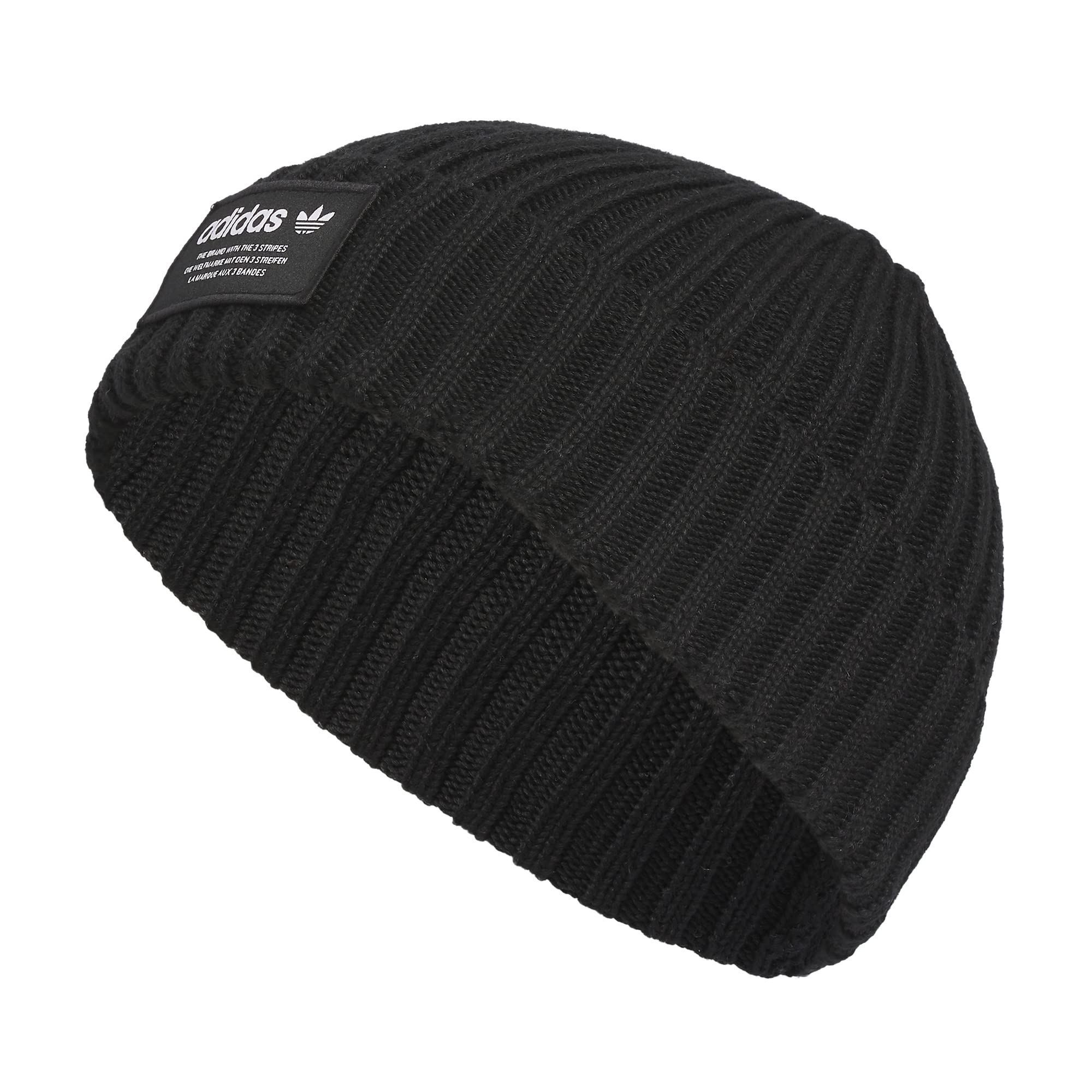 adidas Originals Rib Cuff Fold Beanie Black/White 23 one_Size