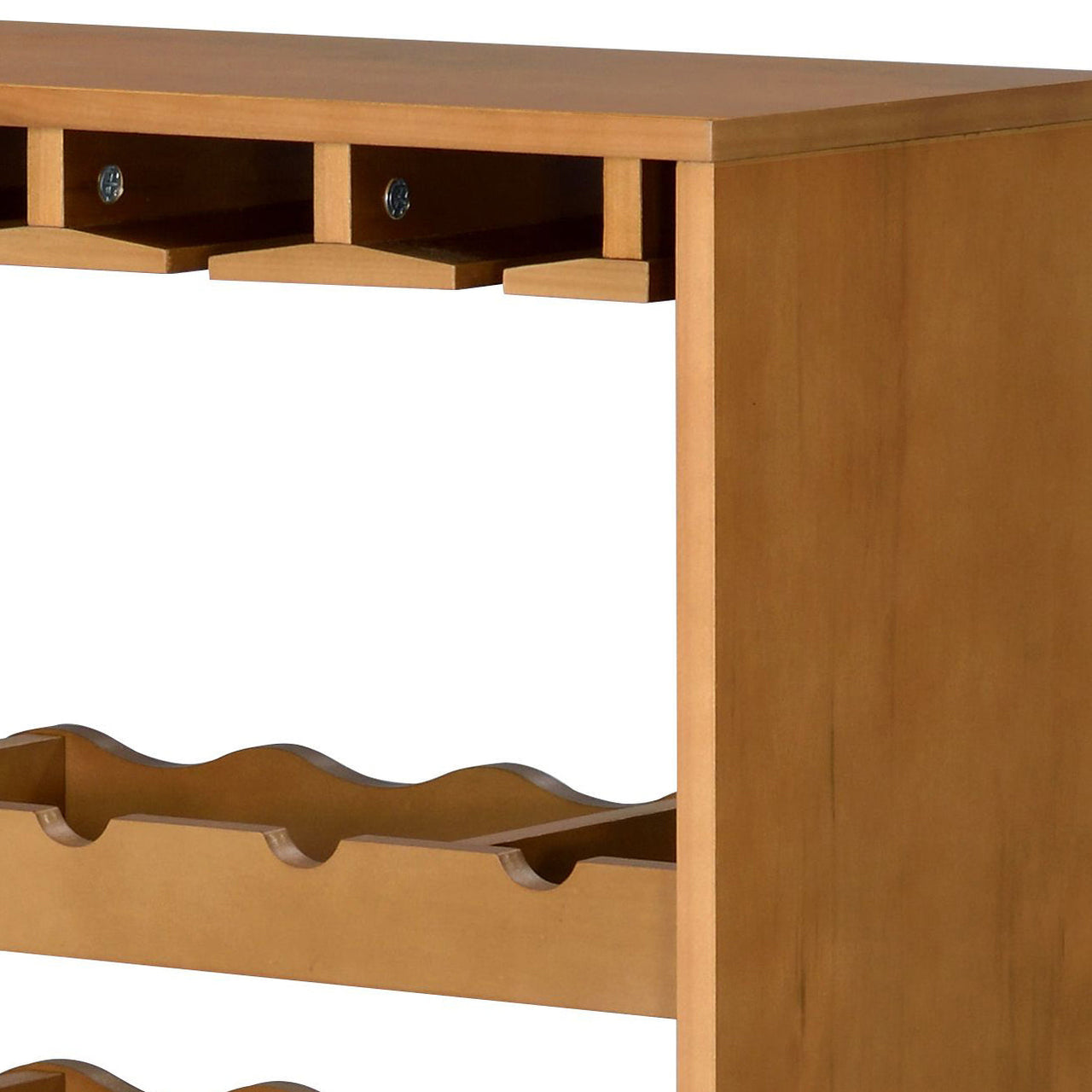Hanzi Oak Finish Wine Rack