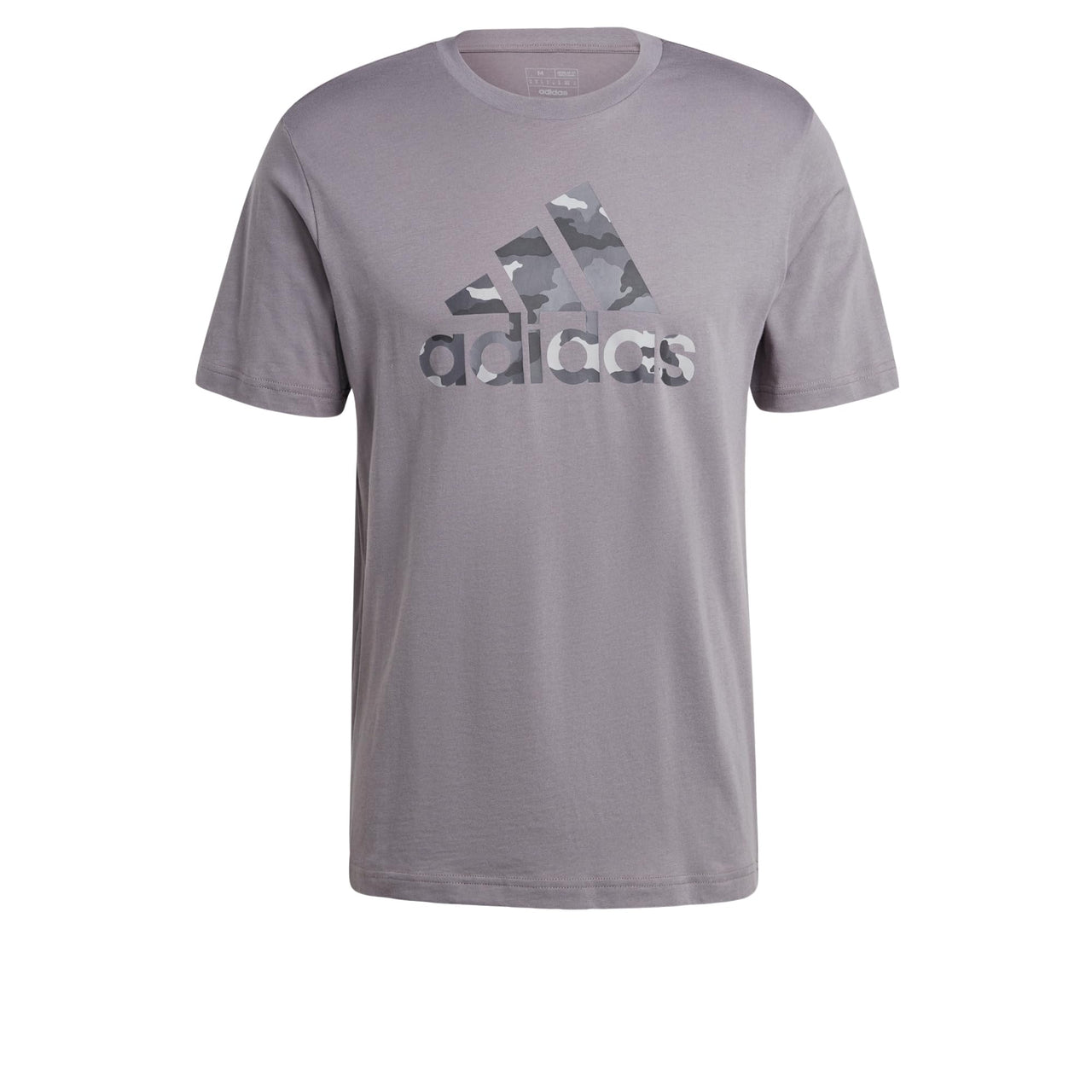 adidas Mens Tall Size Camouflage Badge of Sport Graphic T-Shirt Grey