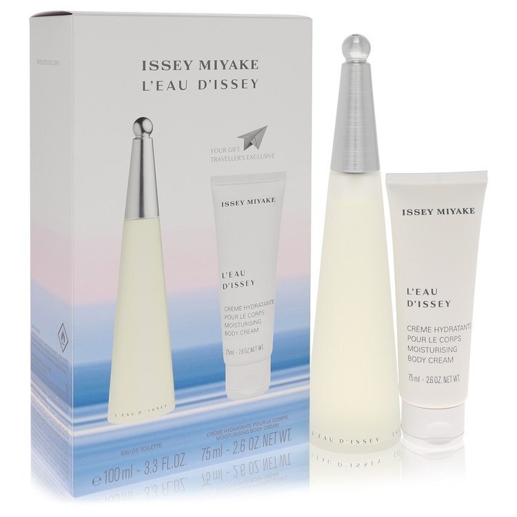 Issey Miyake L'EAU D'ISSEY Gift Set -- 3.3 oz EDT Spray + 2.6 oz Body Cream for Women