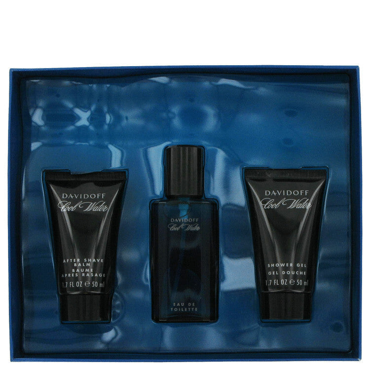 Davidoff Cool Water Gift Set for Men (1.4 oz EDT + 1.7 oz After Shave Balm + 1.7 oz Shower Gel)