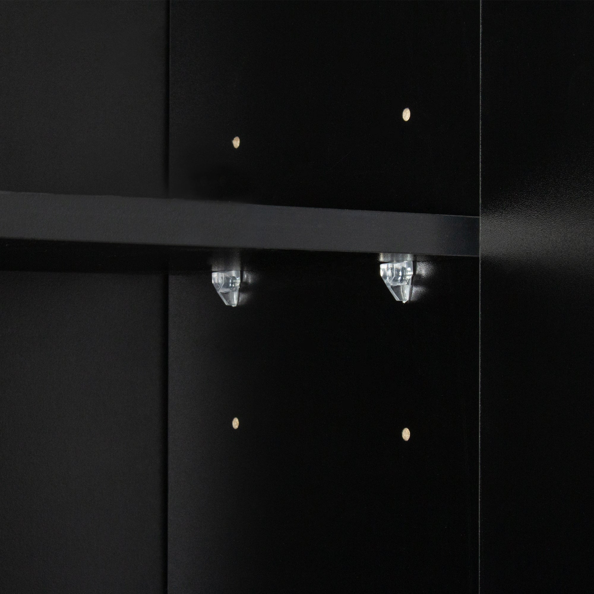 70.87' Tall Wardrobe& Kitchen Cabinet, with 6-Doors, 1-Open Shelves and 1-Drawer for bedroom,Black
