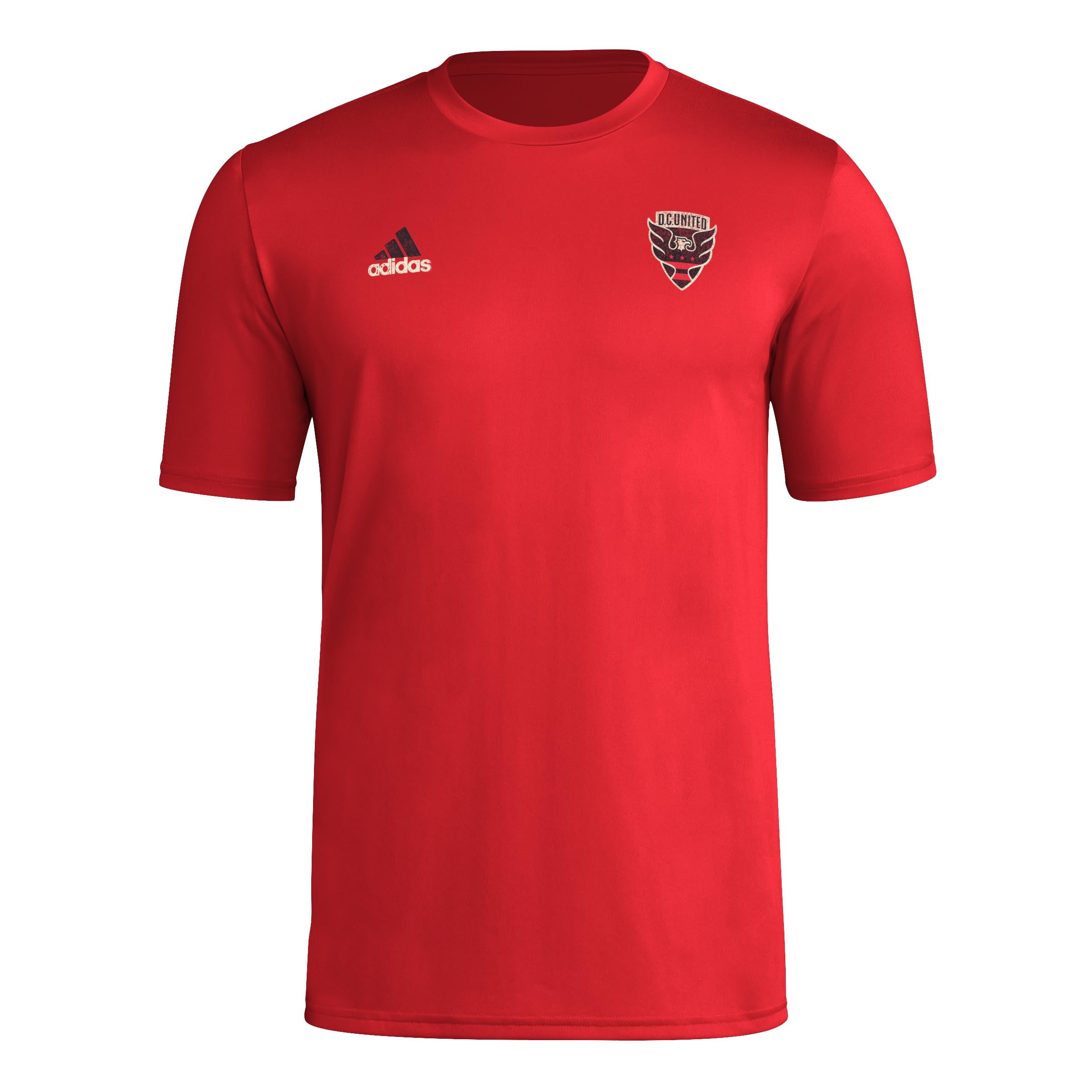 adidas Mens Short Sleeve Pre-Game T-Shirt Red/D.C. United 3X-Large