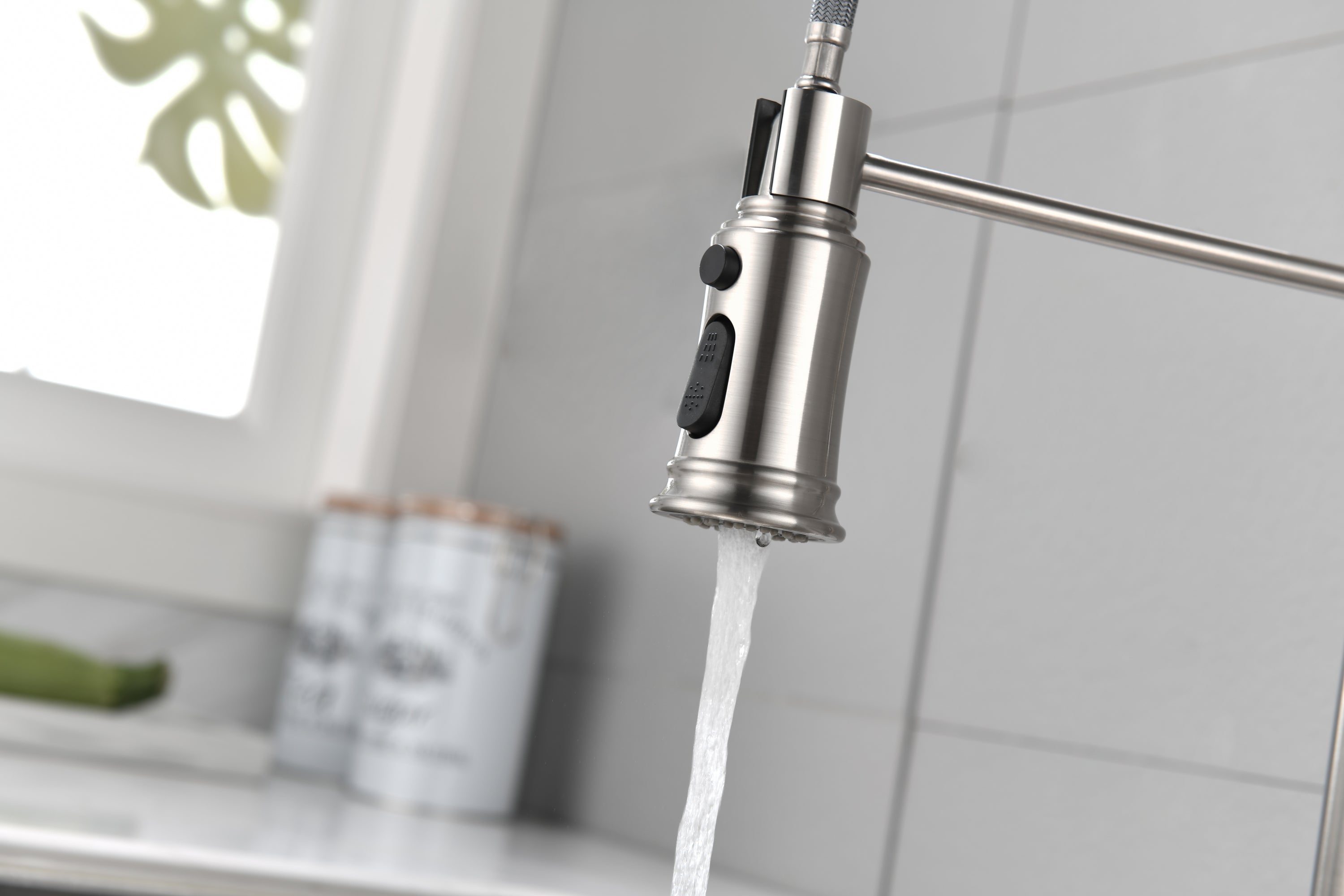 Kitchen Faucets Single Handle Pull Down Sprayer Spring Kitchen Sink Faucet