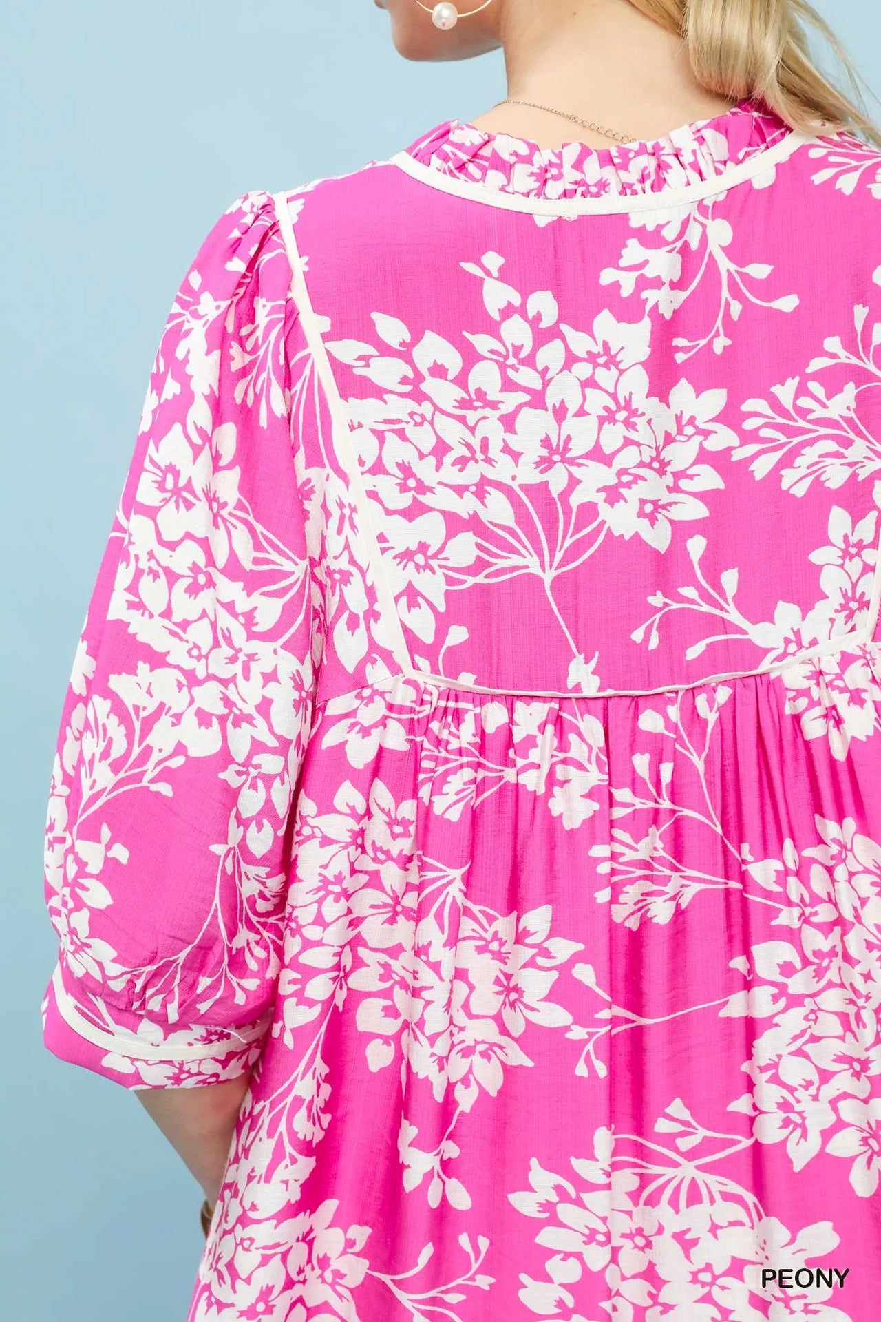 Umgee Floral Babydoll Dress with Pockets