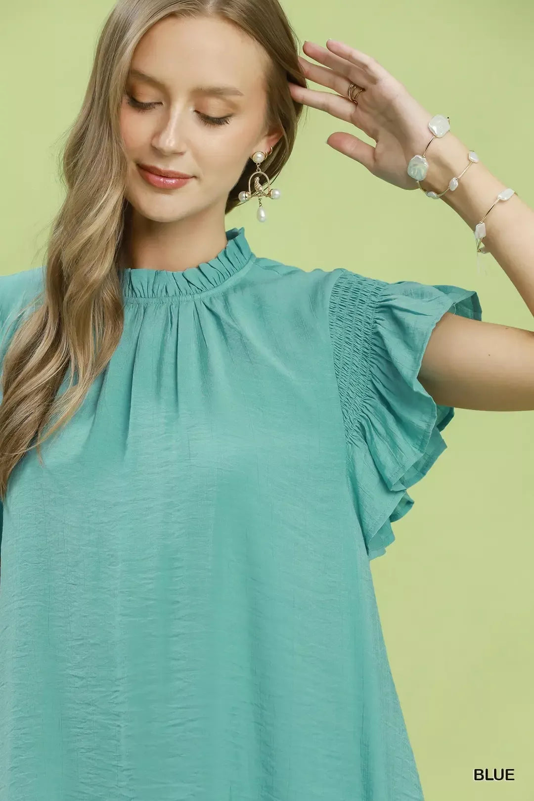 Umgee Ruffle Flutter Sleeve Dress