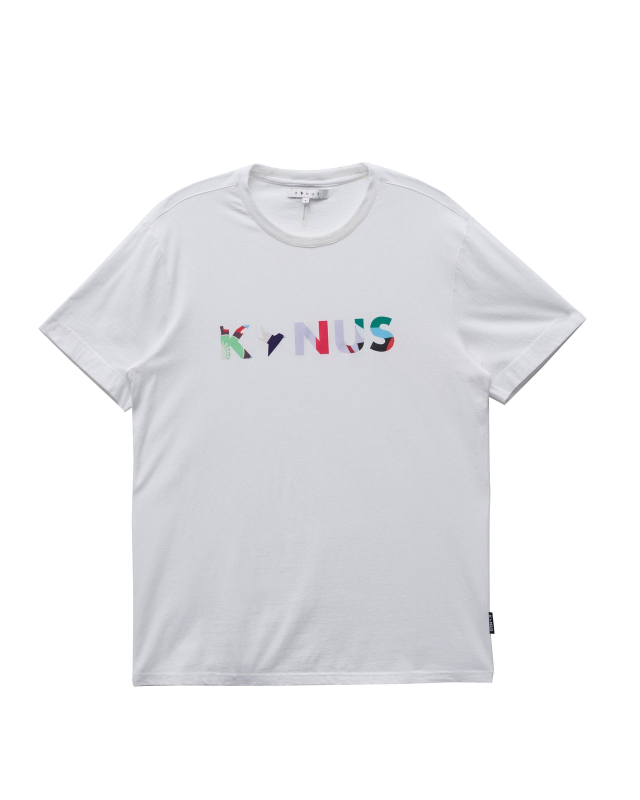 Konus Men's Multi Color Logo Print Tee in White