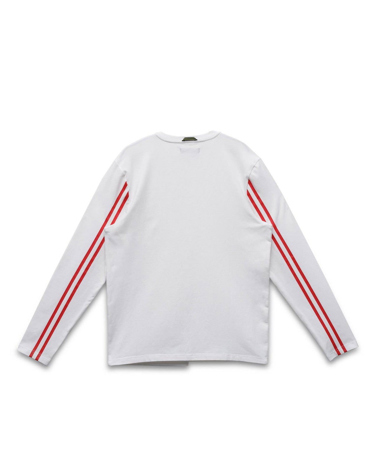 Konus Men's Unbalanced Hem Long Sleeve Tee in White