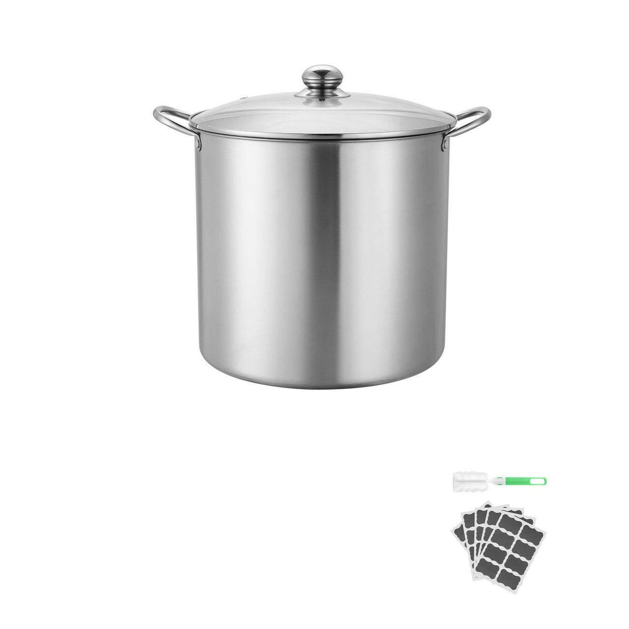Canning Pot with Rack and Glass Lid 21 QT Stainless Steel Waterbath Canner