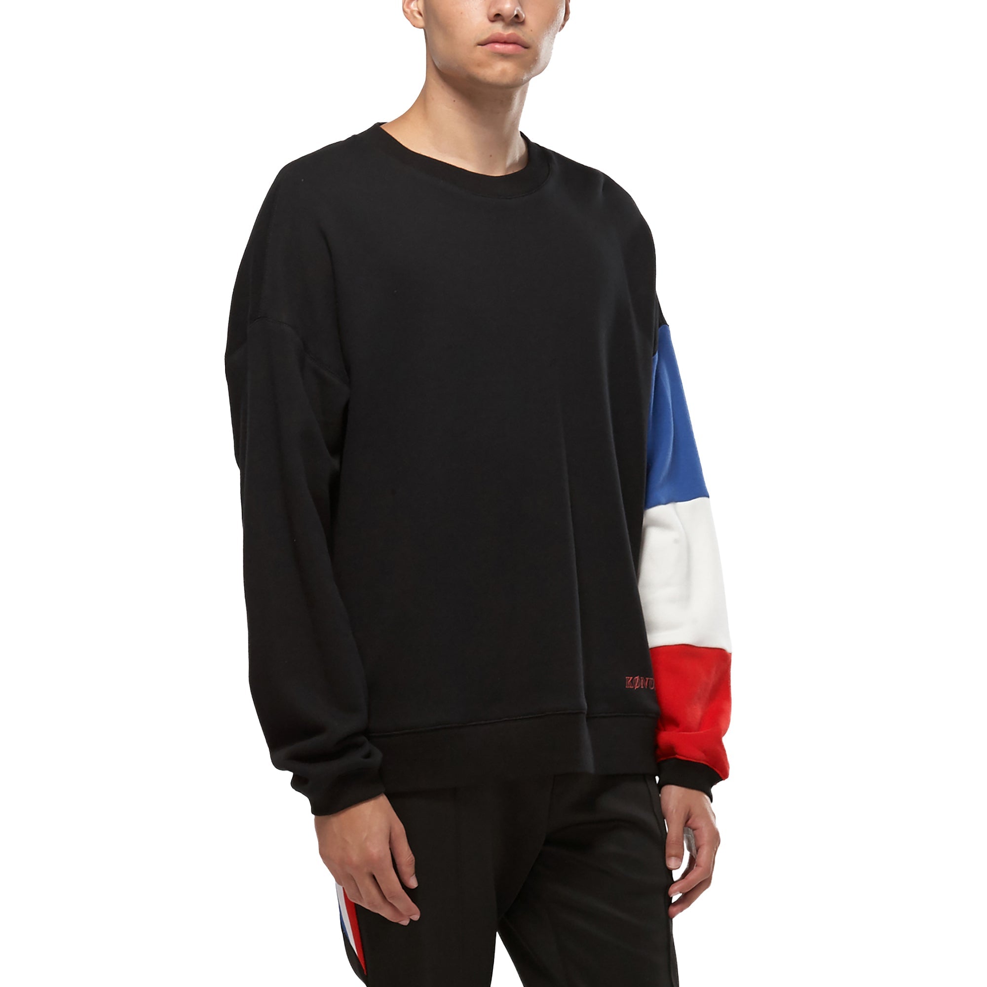 Konus Men's Color Blocked Sweatshirt in Black