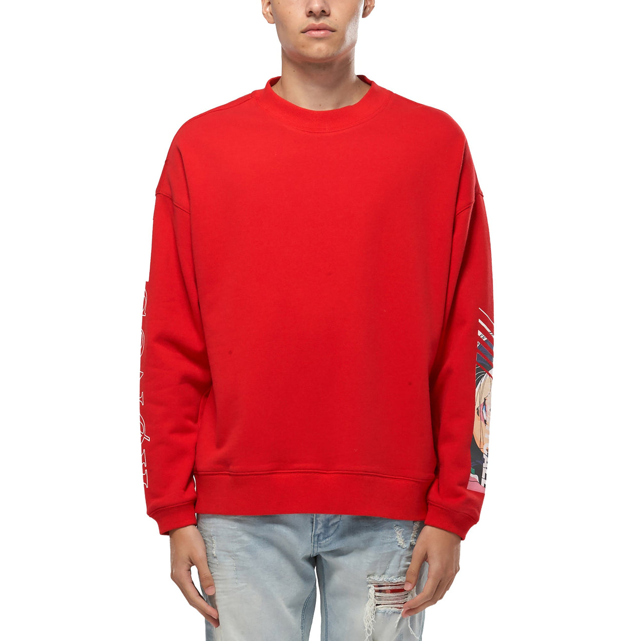 Konus Men's Oversize Sweatshirt in Red